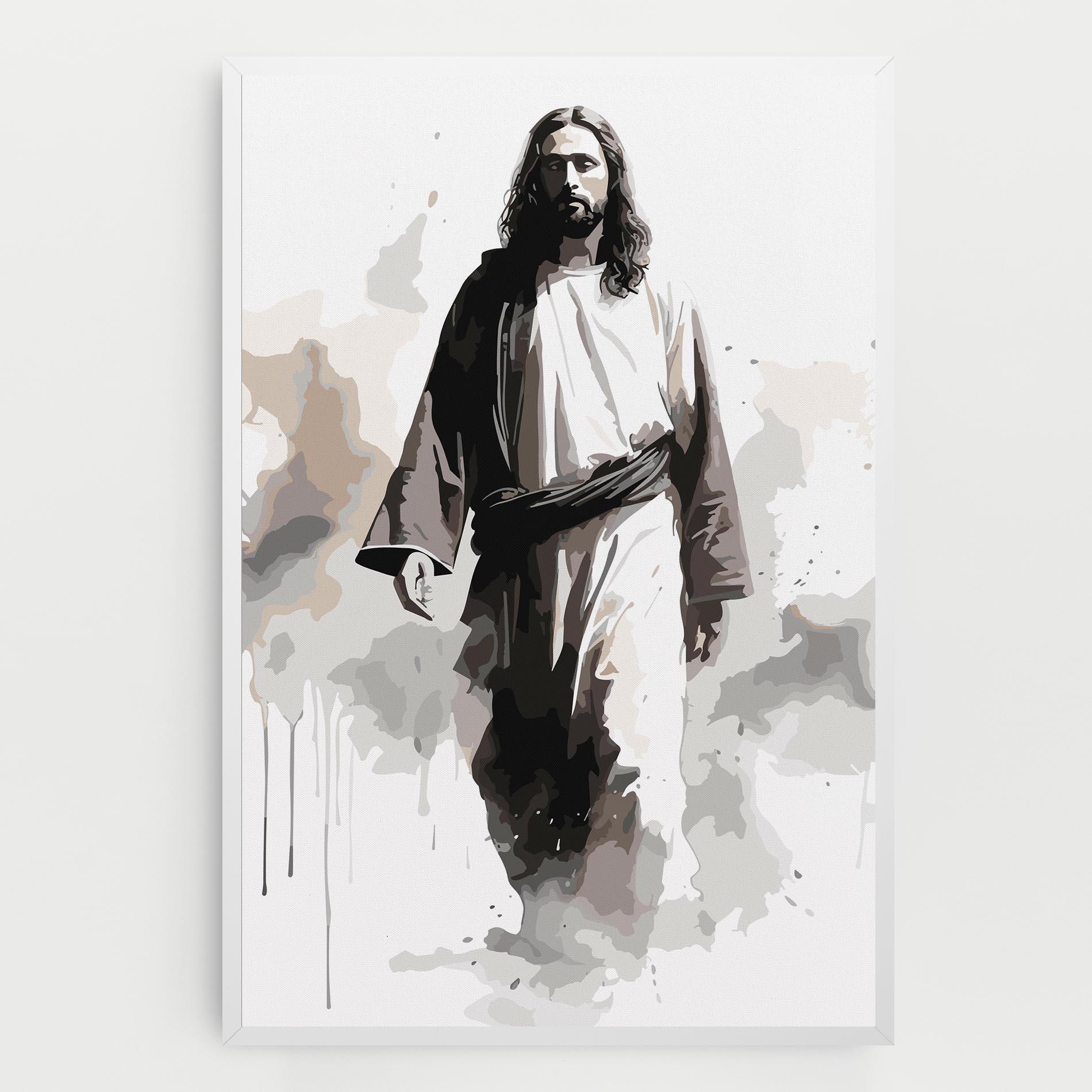 Tablou Canvas Watercolor Jesus mockup 0