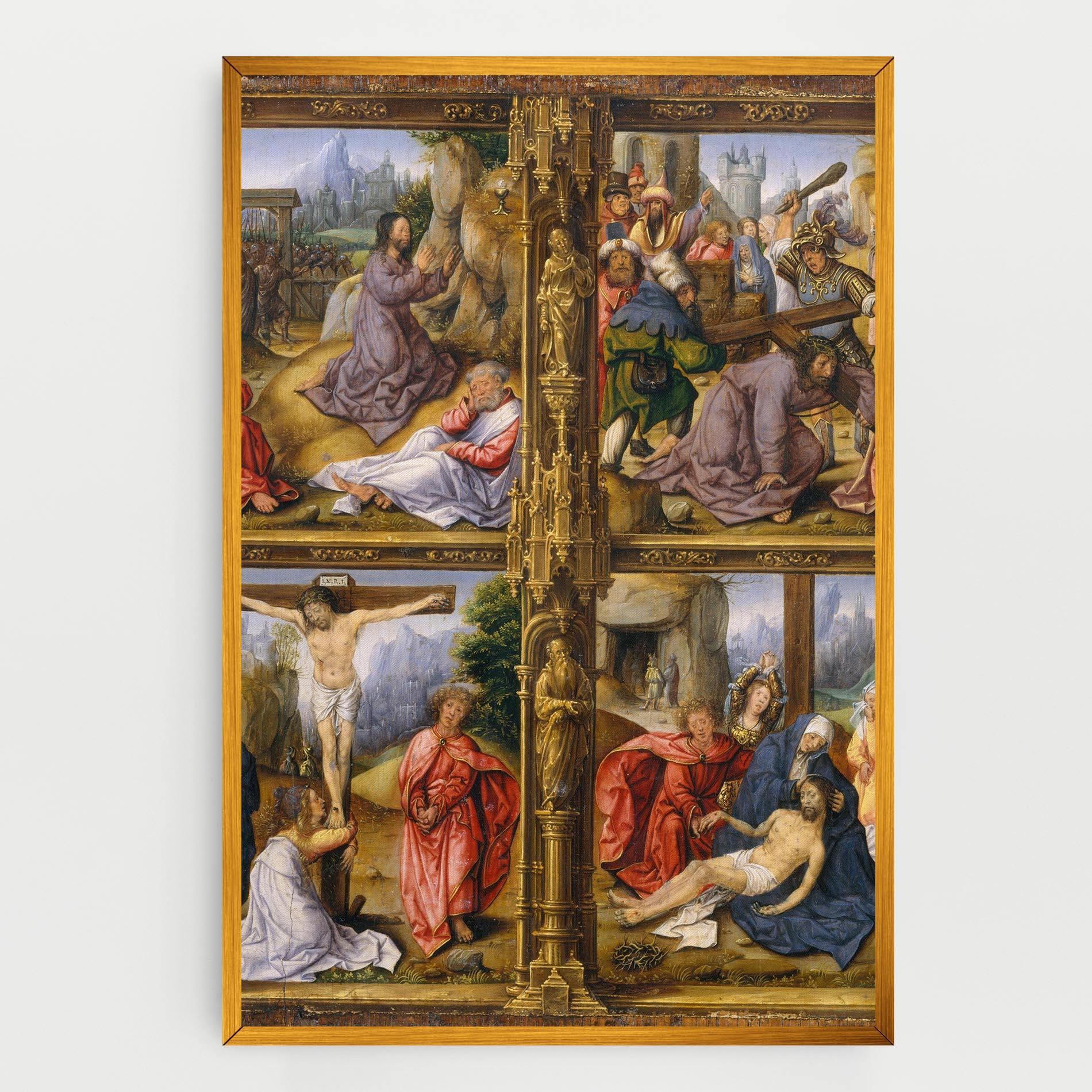 Tablou Canvas Gold Window View mockup 0