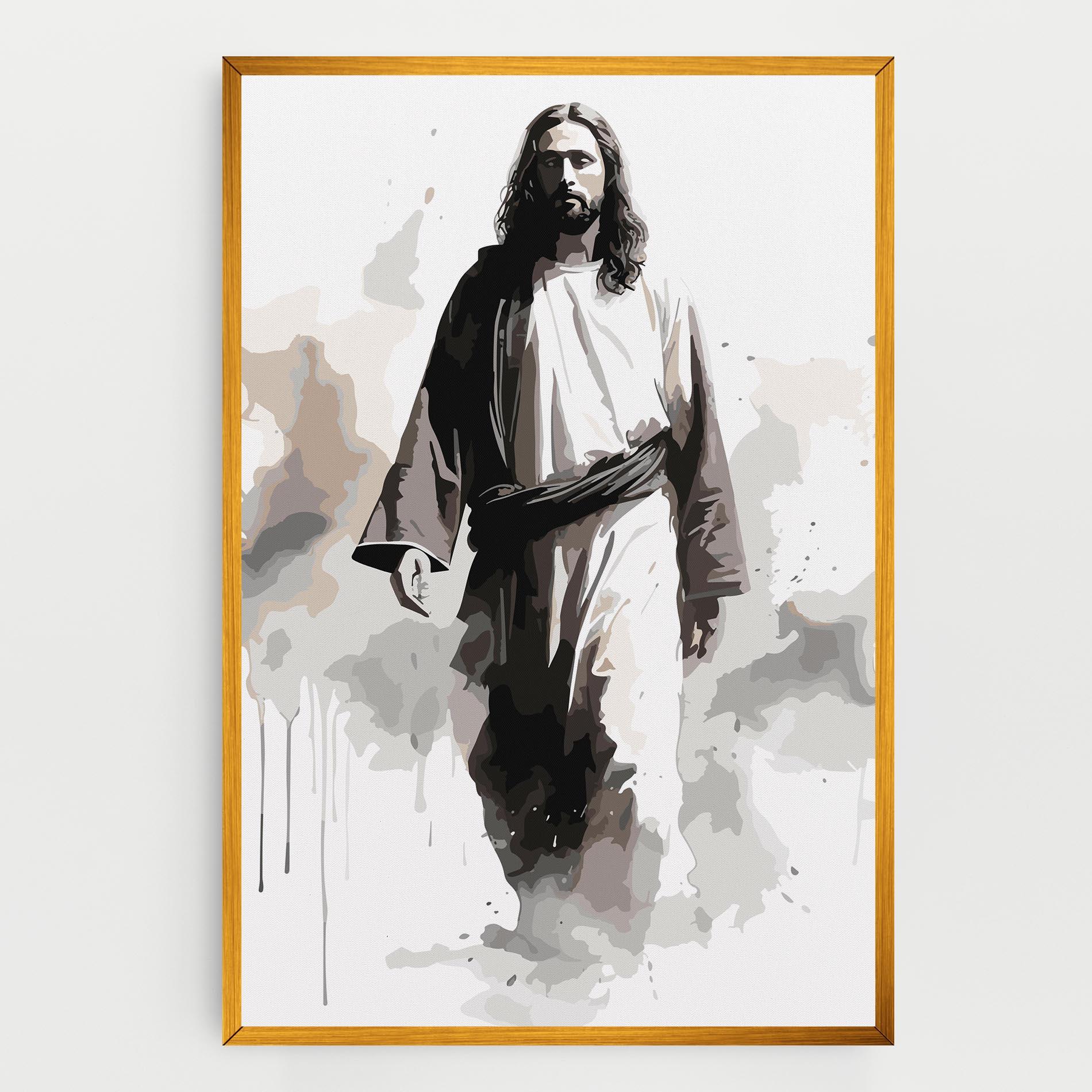 Tablou Canvas Watercolor Jesus mockup 0
