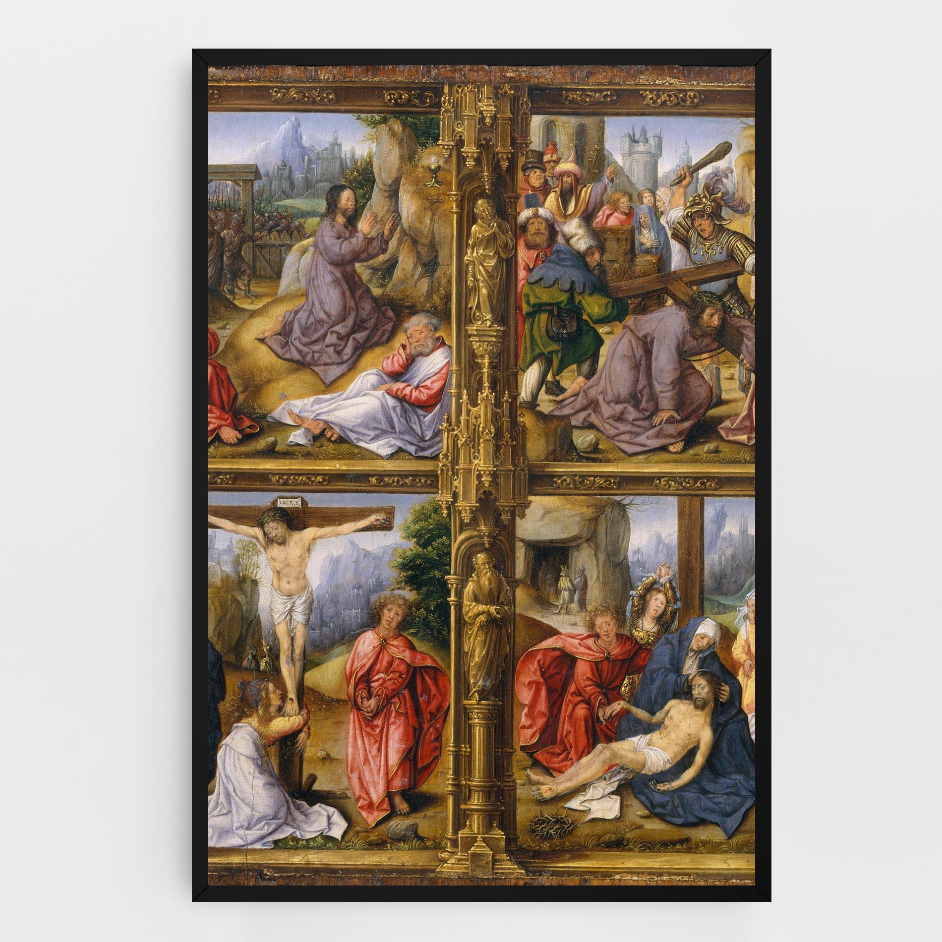 Tablou Canvas Gold Window View mockup 0