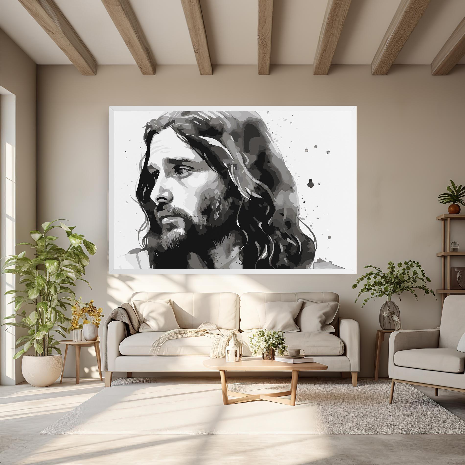 Tablou Canvas Jesus Watercolor mockup 6