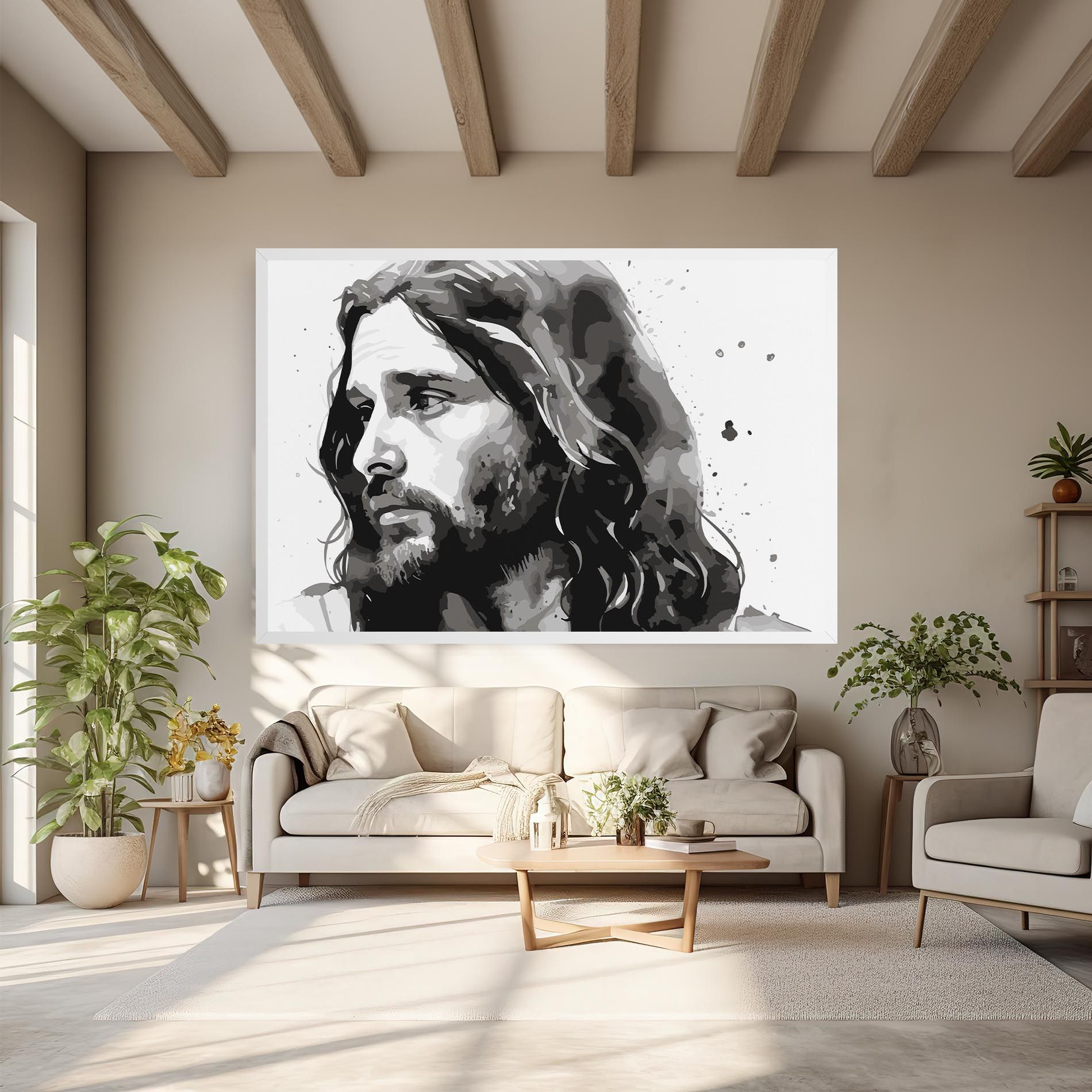 Jesus Watercolor mockup 6
