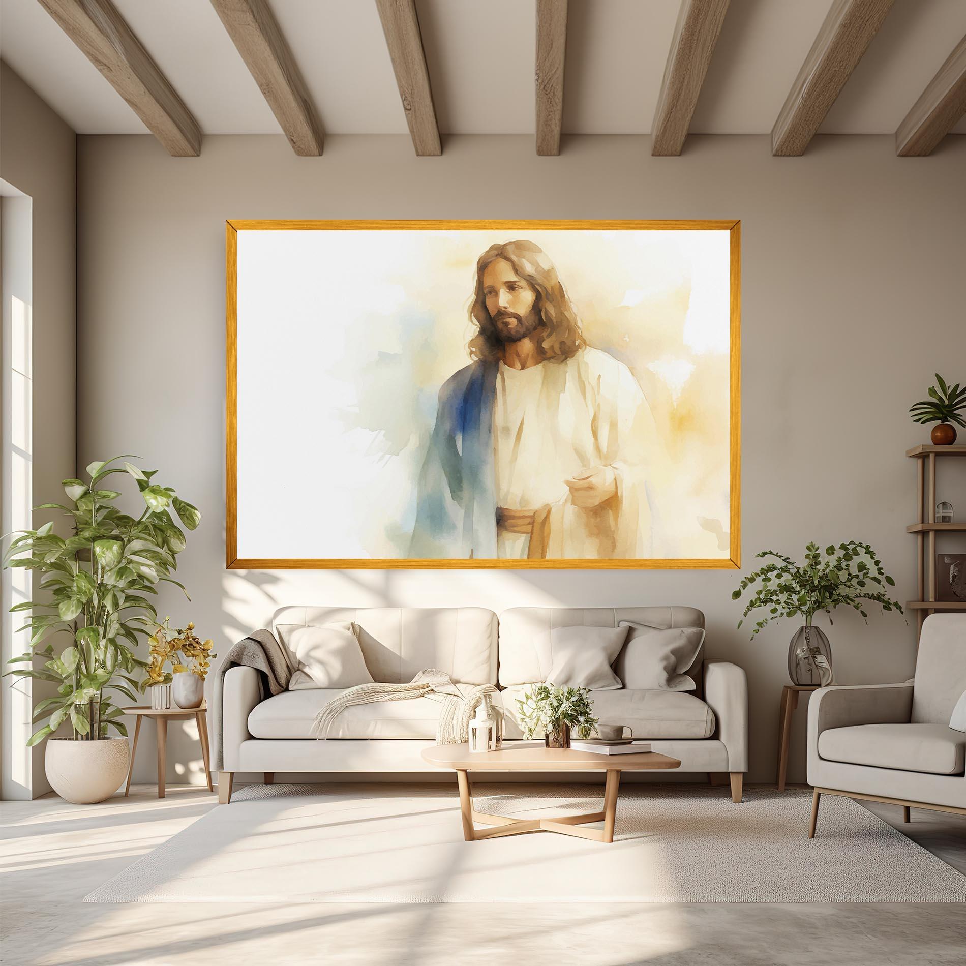 Tablou Canvas Jesus Light Art mockup 6