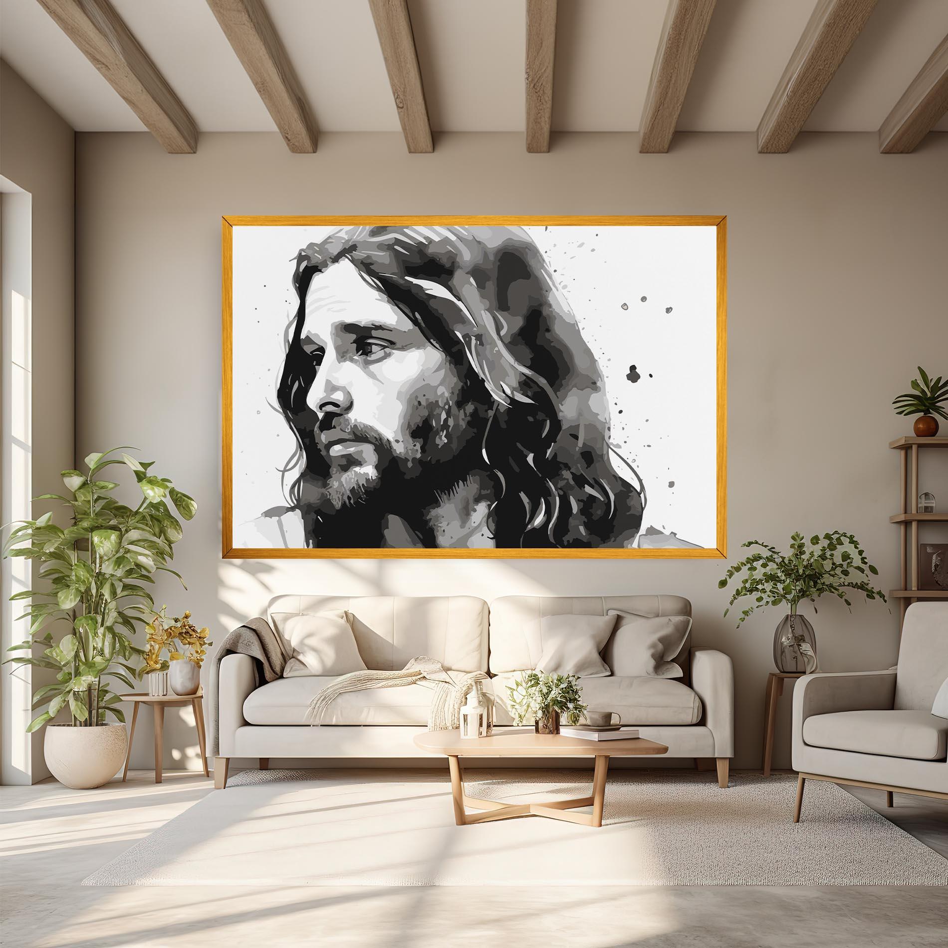 Tablou Canvas Jesus Watercolor mockup 6