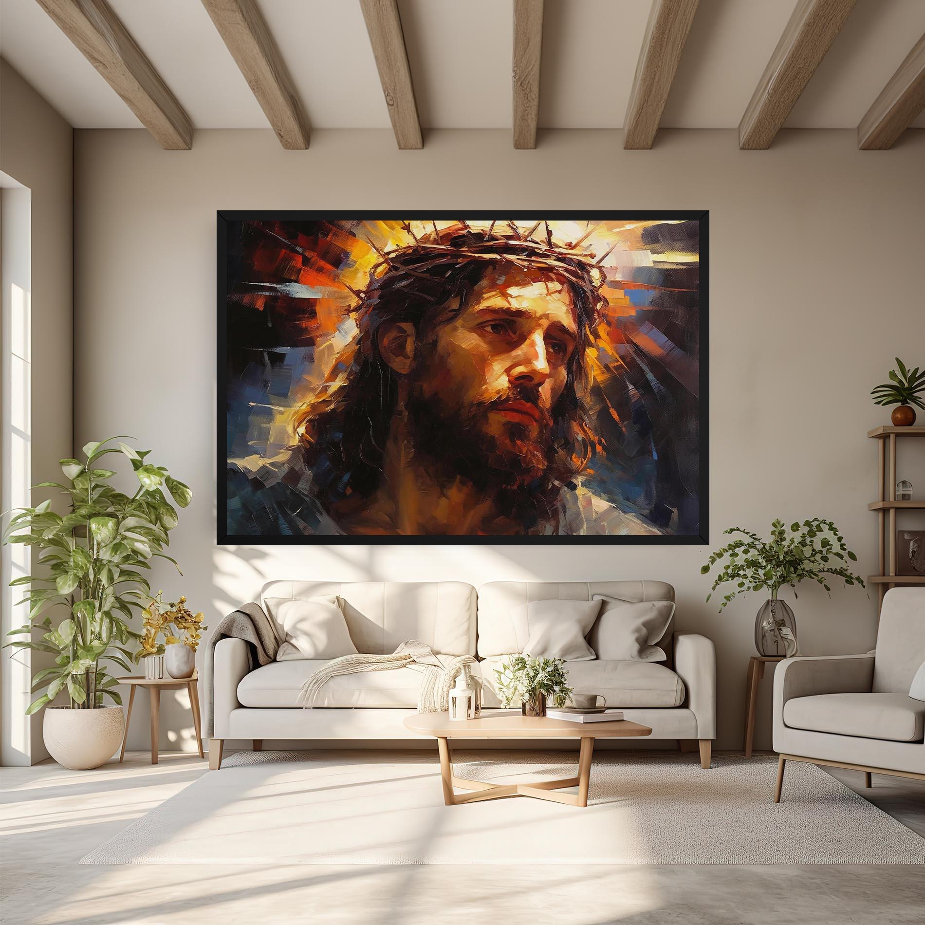 Tablou Canvas Jesus Crown mockup 6
