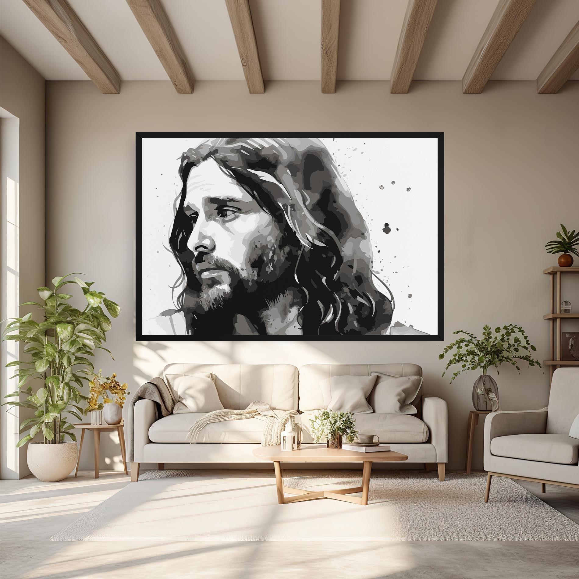 Tablou Canvas Jesus Watercolor mockup 6