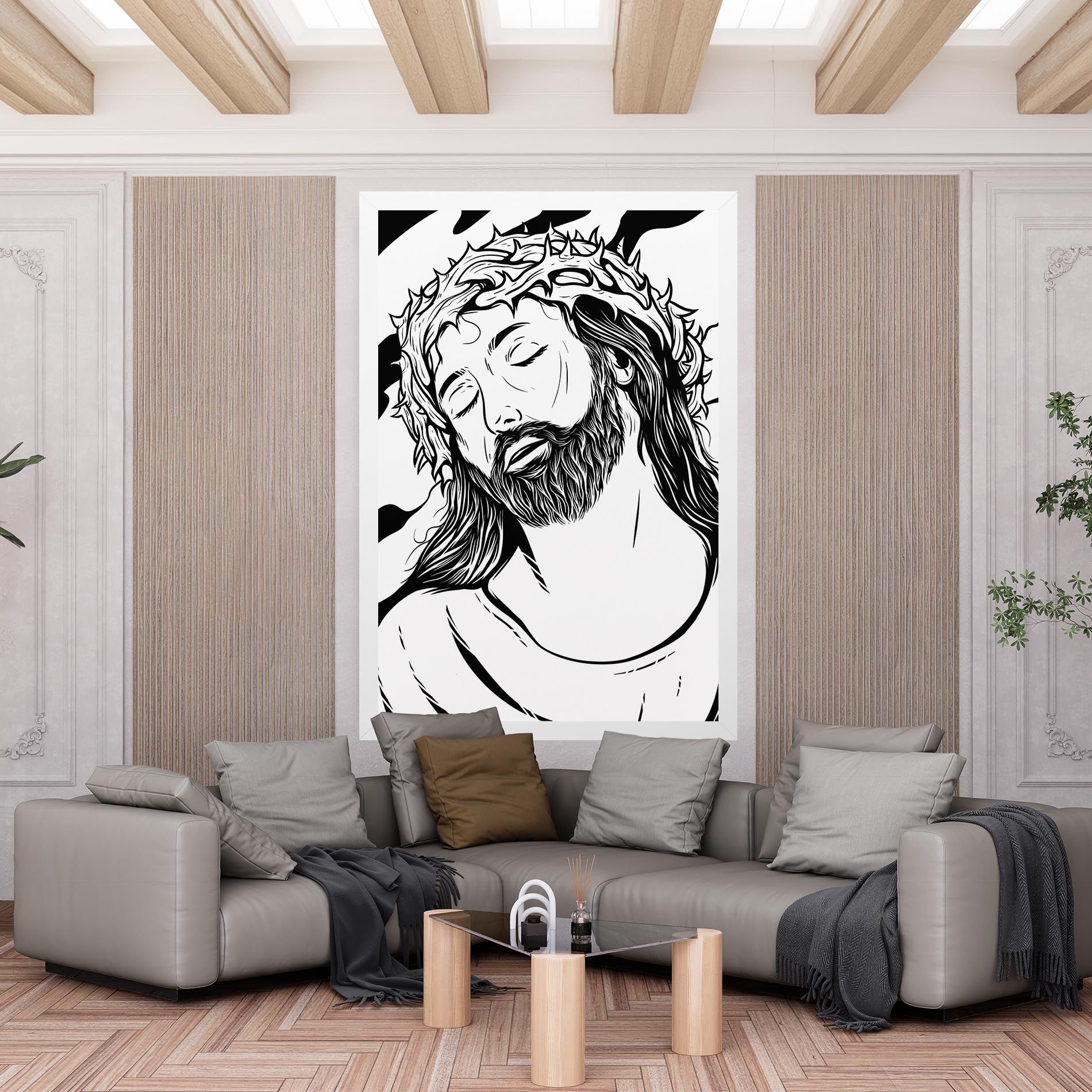 Black White Jesus mockup 6