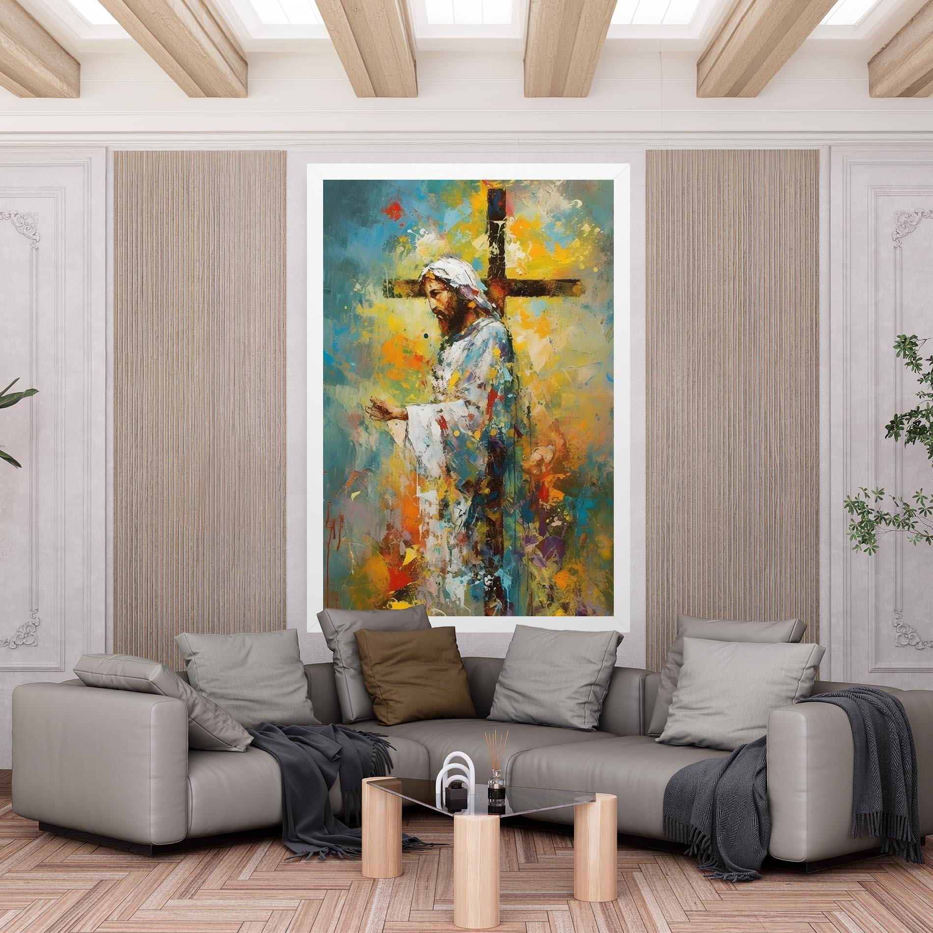 Tablou Canvas Christ Art Painting mockup 6