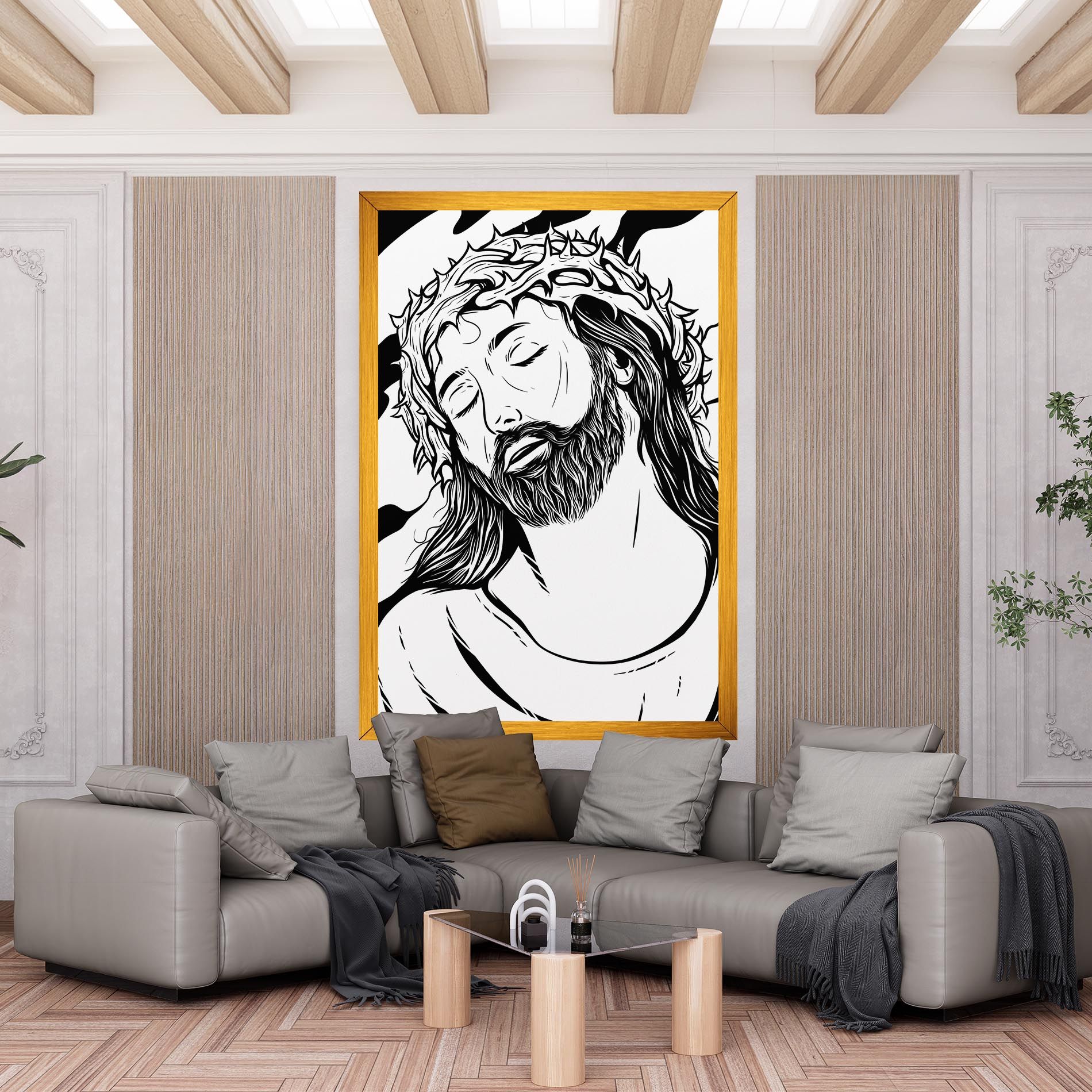 Black White Jesus mockup 6