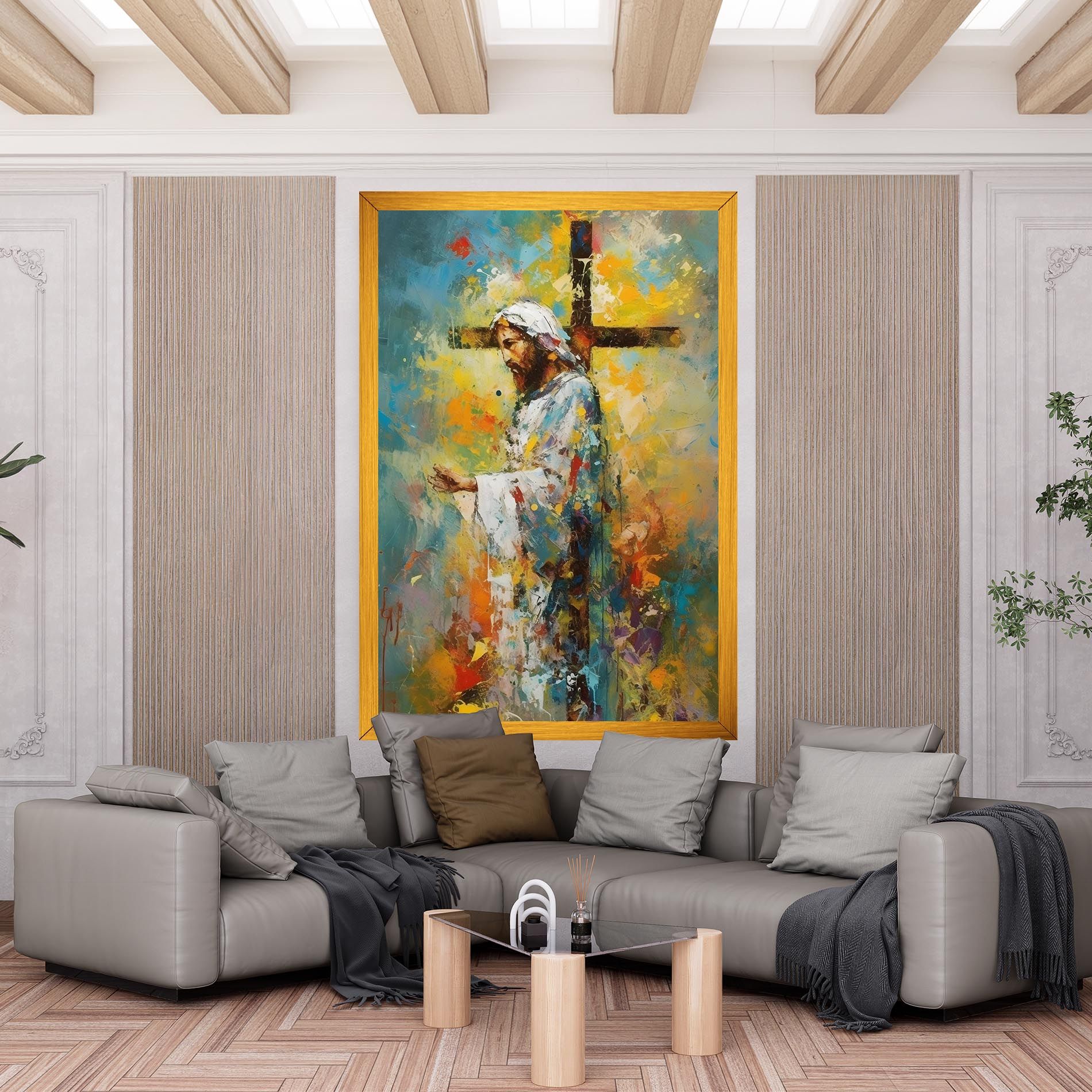 Christ Art Painting mockup 6