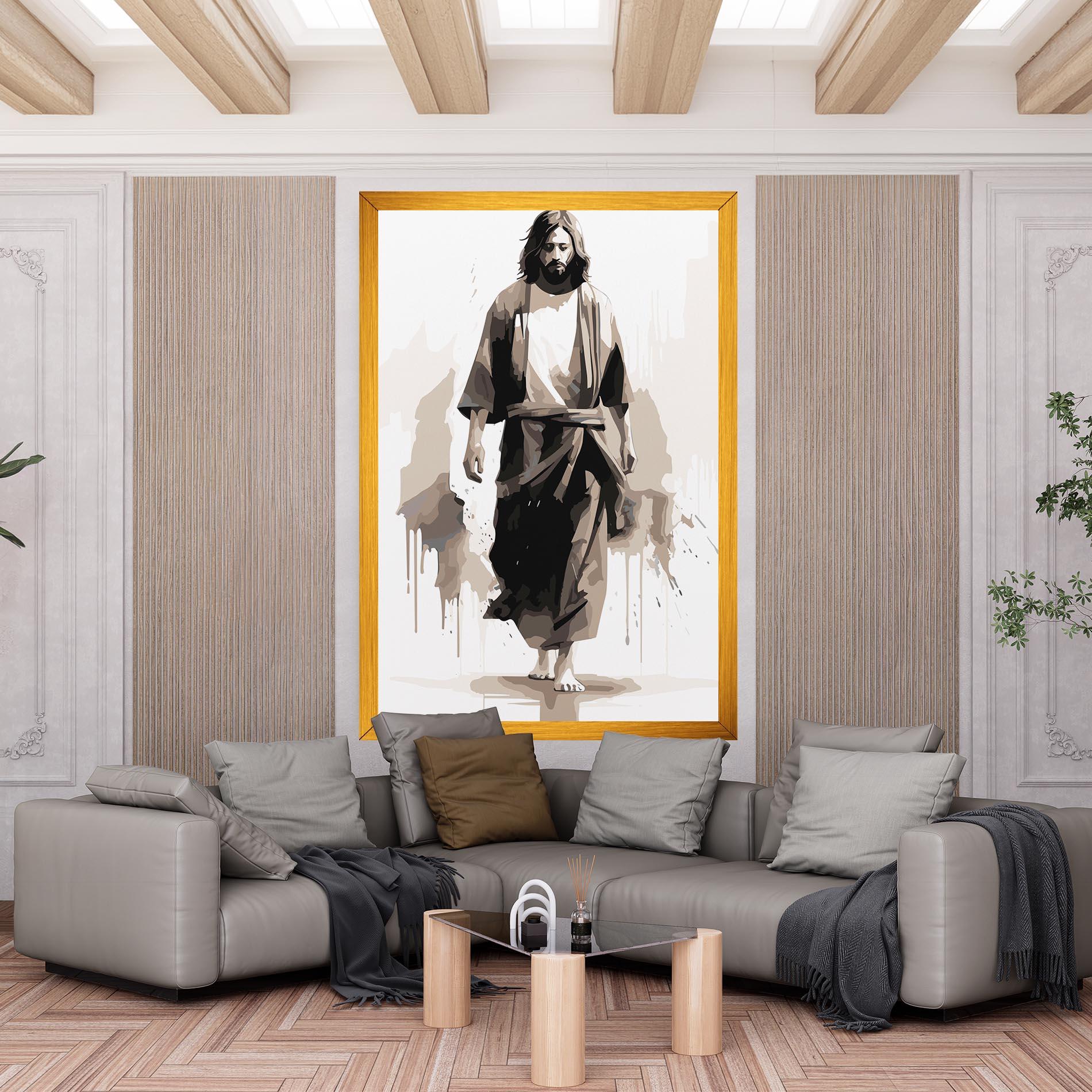 Tablou Canvas Cream Art Jesus mockup 6