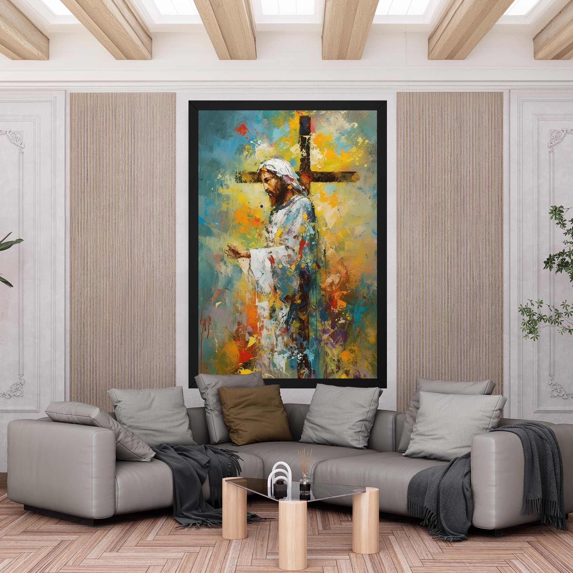 Christ Art Painting mockup 6
