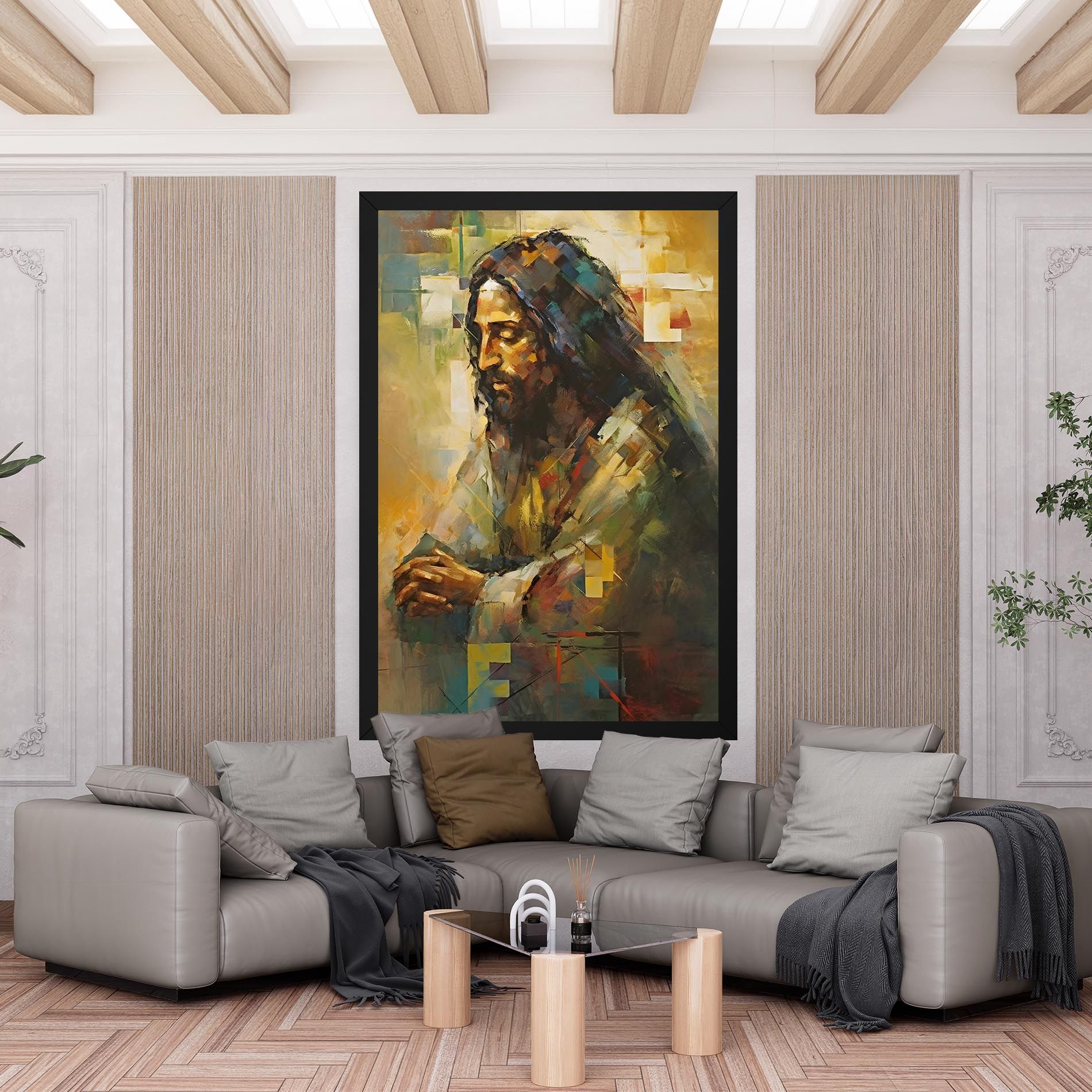 Christ Painting Art mockup 6