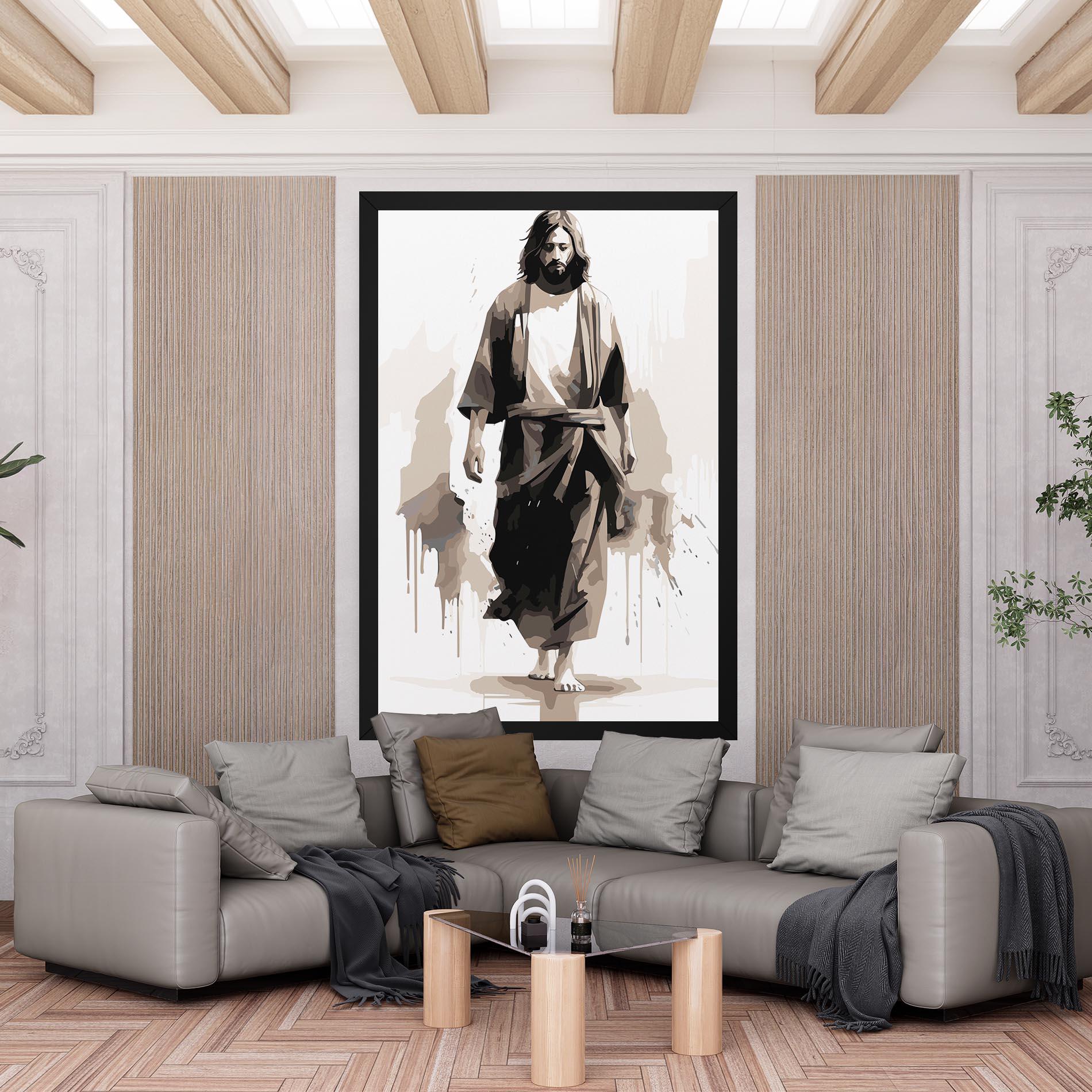 Tablou Canvas Cream Art Jesus mockup 6