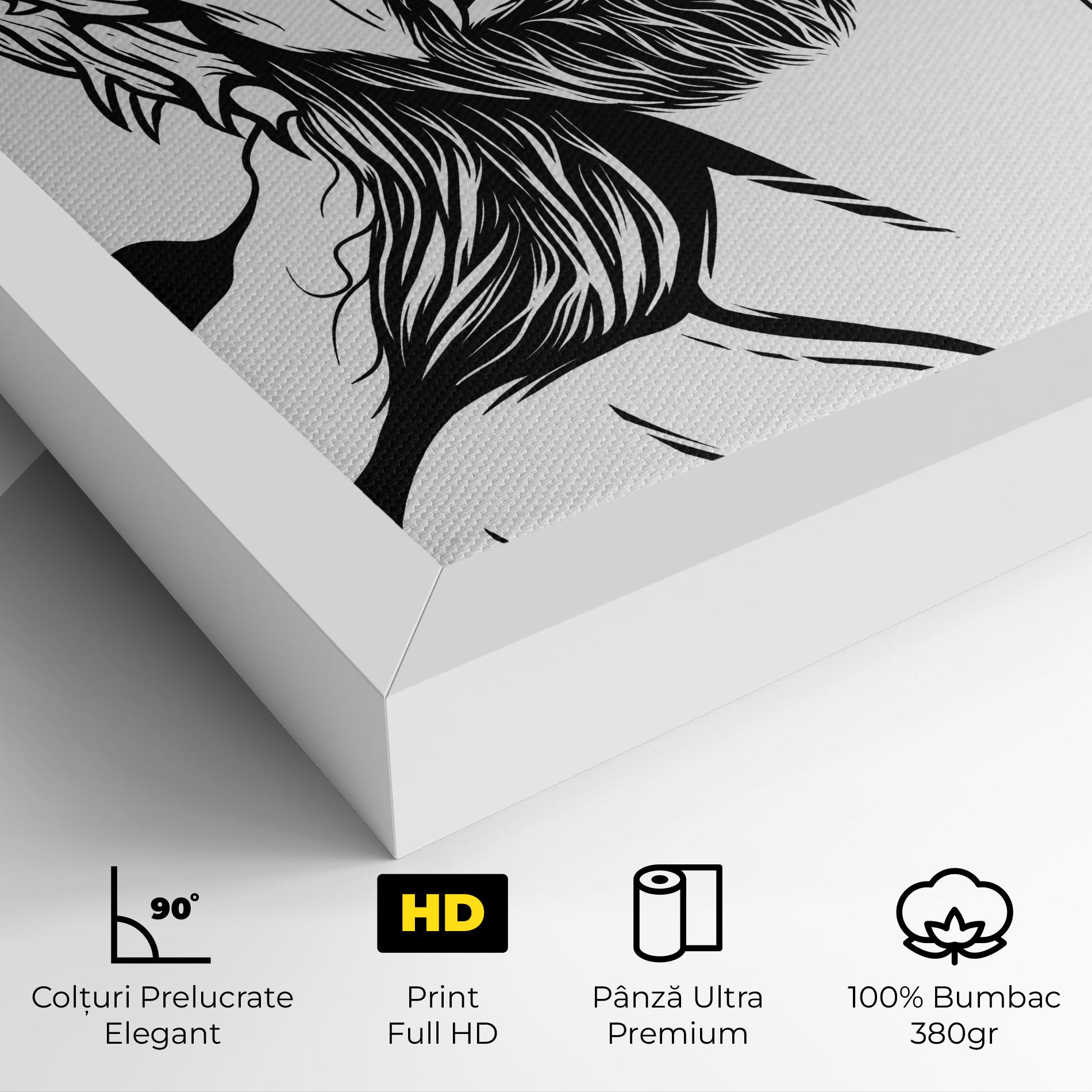 Tablou Canvas Black White Jesus mockup 4
