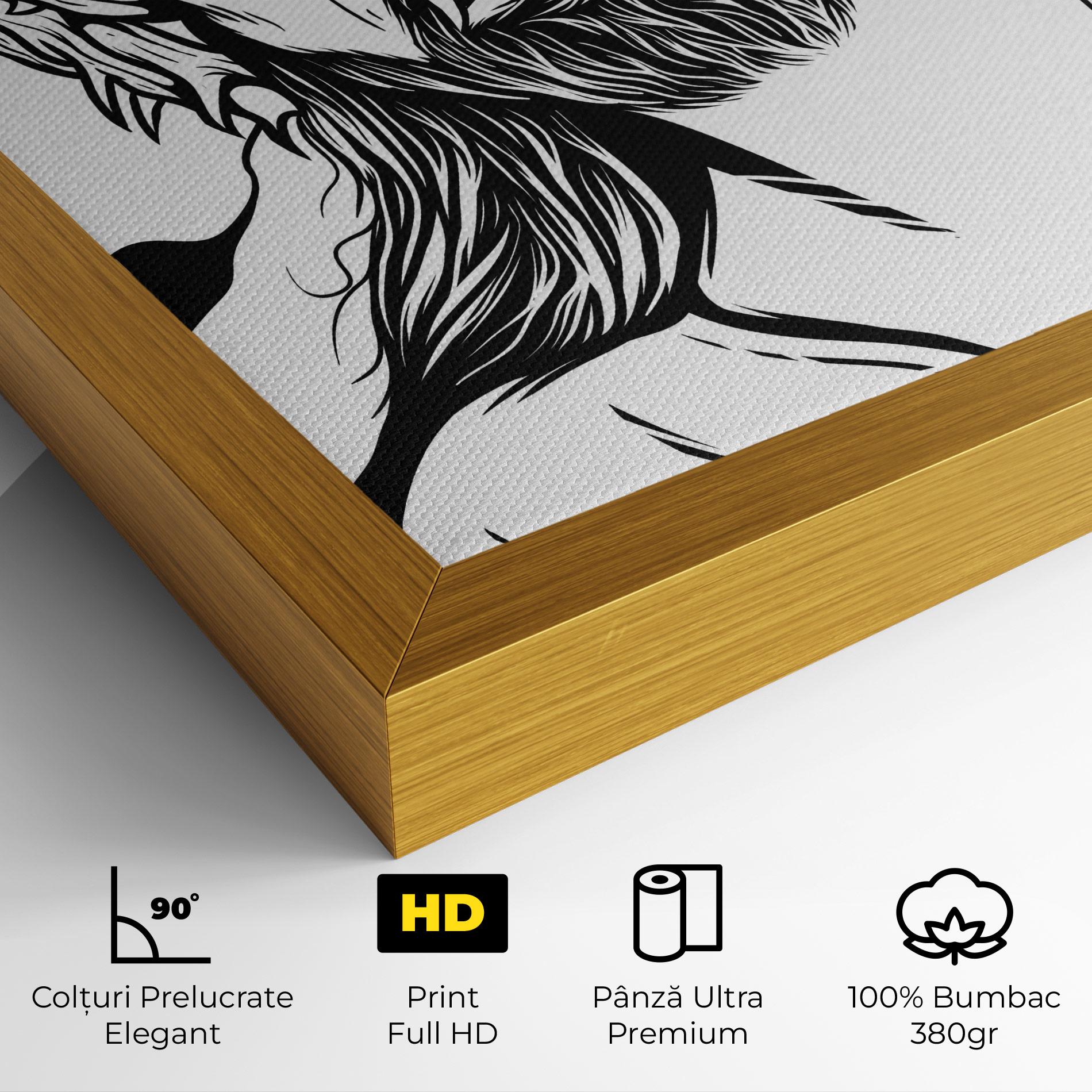 Tablou Canvas Black White Jesus mockup 4