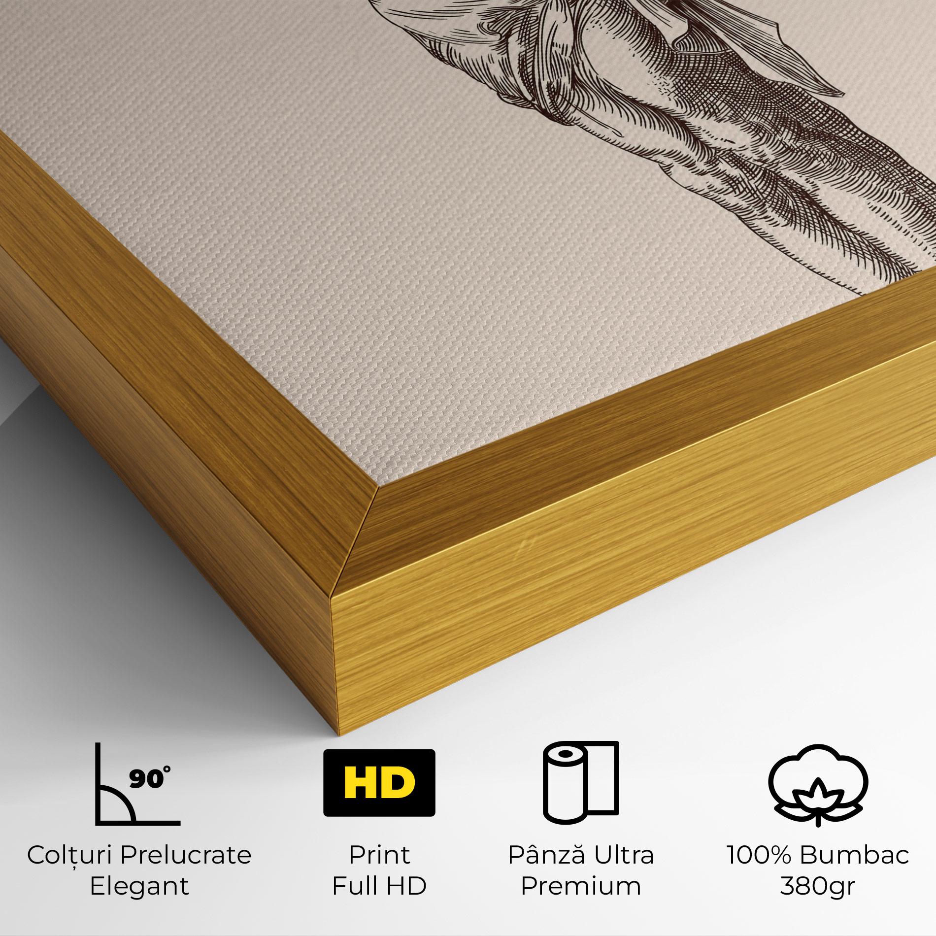 Tablou Canvas Brown Cross Jesus mockup 4