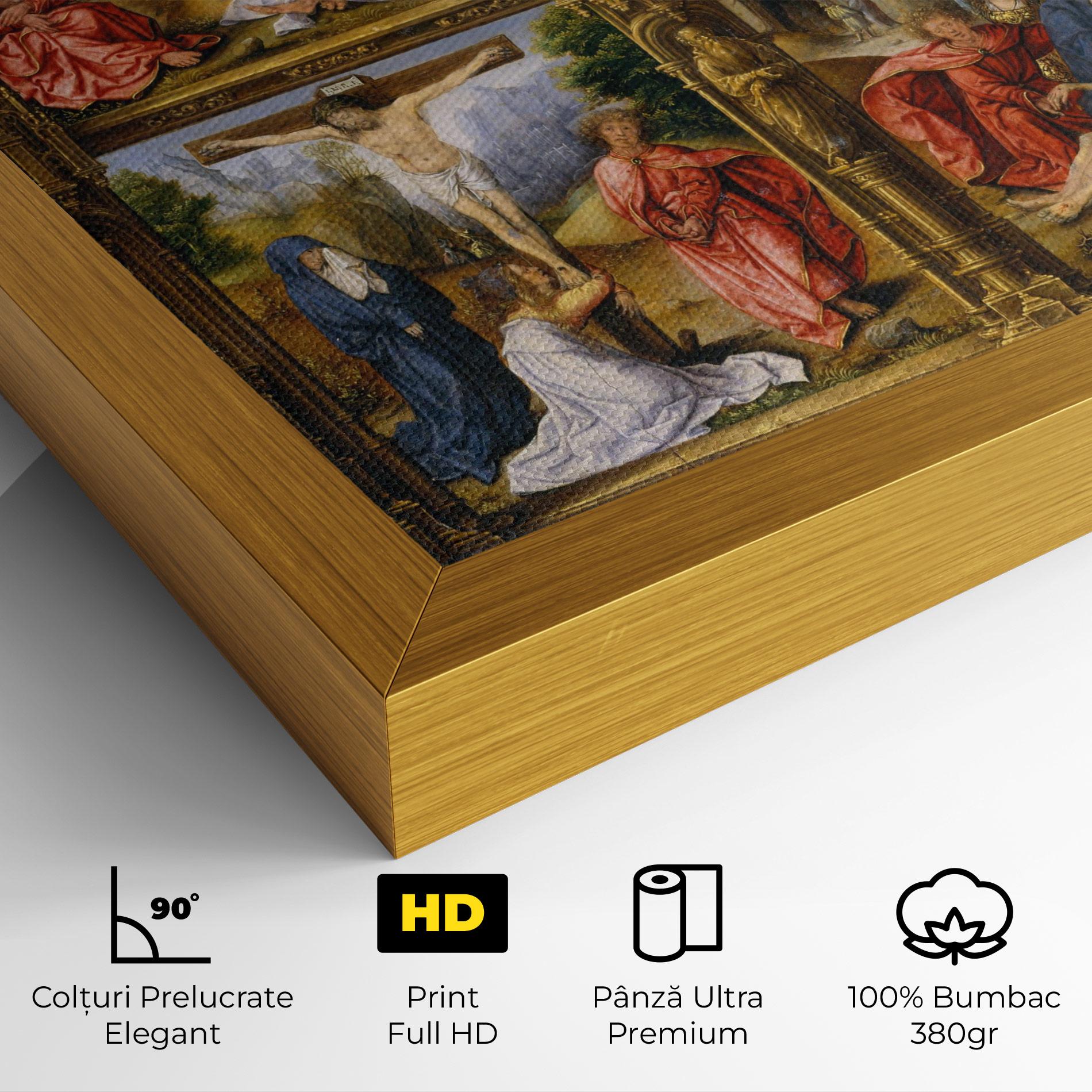 Tablou Canvas Gold Window View mockup 4