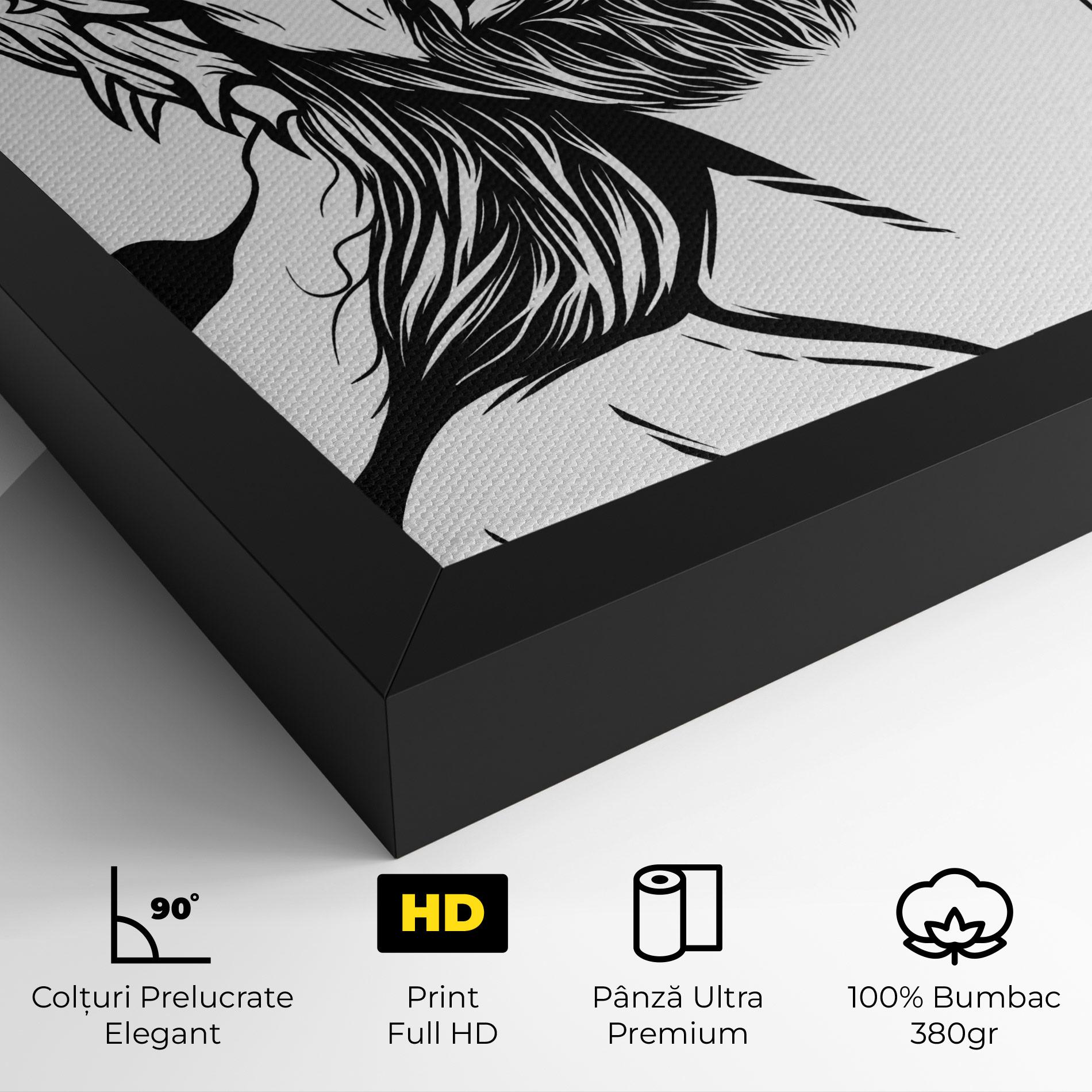 Tablou Canvas Black White Jesus mockup 4