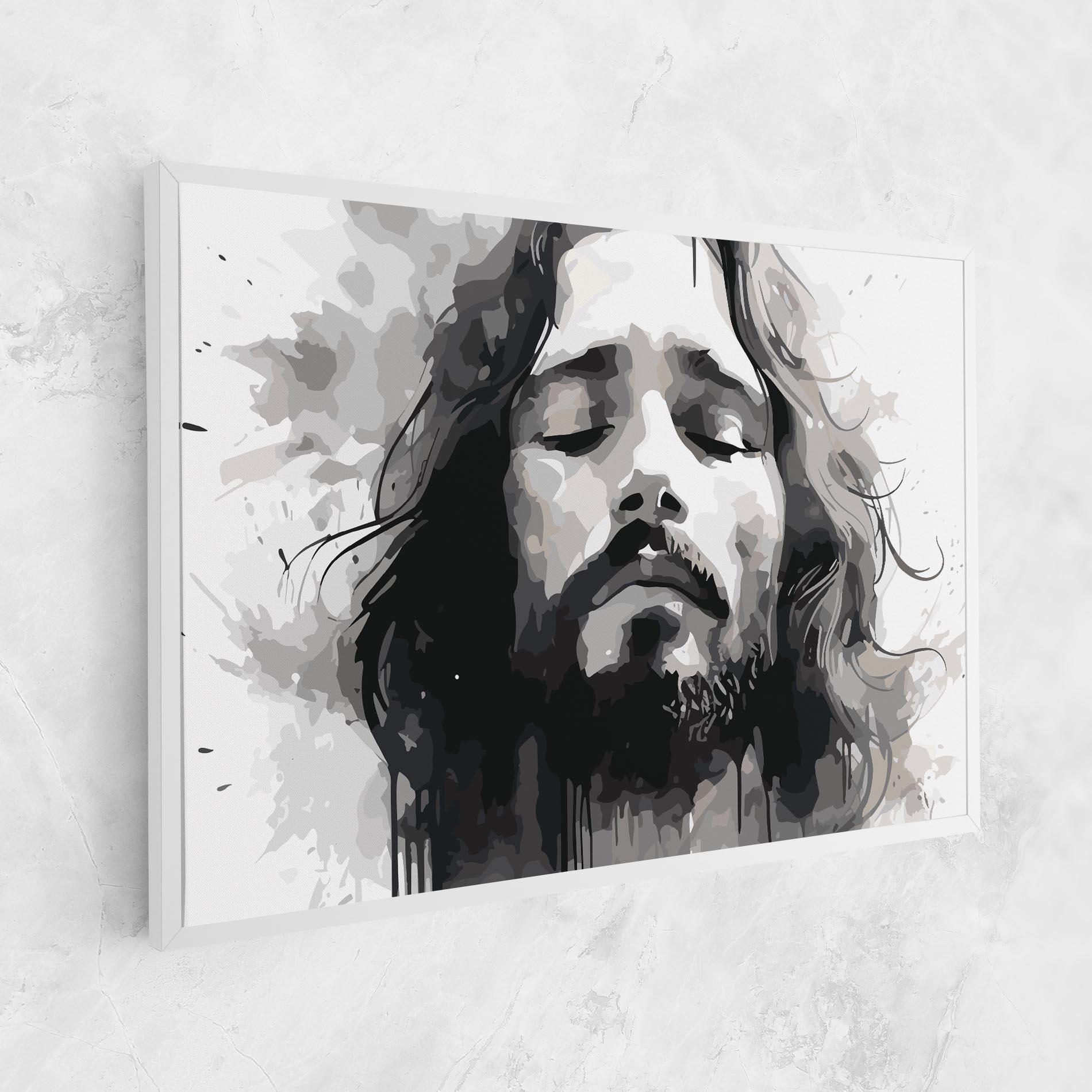 Tablou Canvas Jesus Ink Art mockup 1