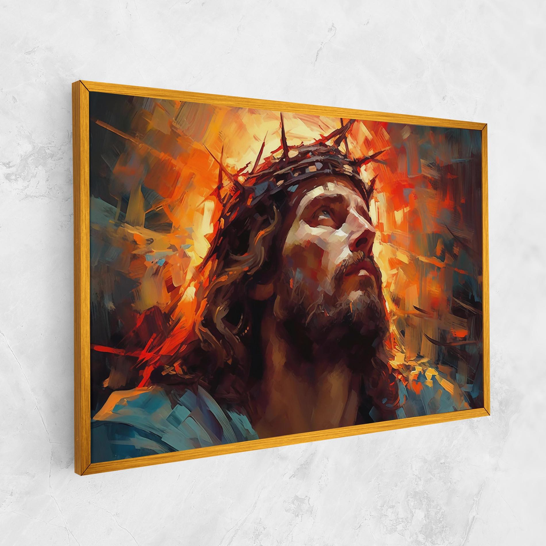 Tablou Canvas Jesus Crown Light mockup 1