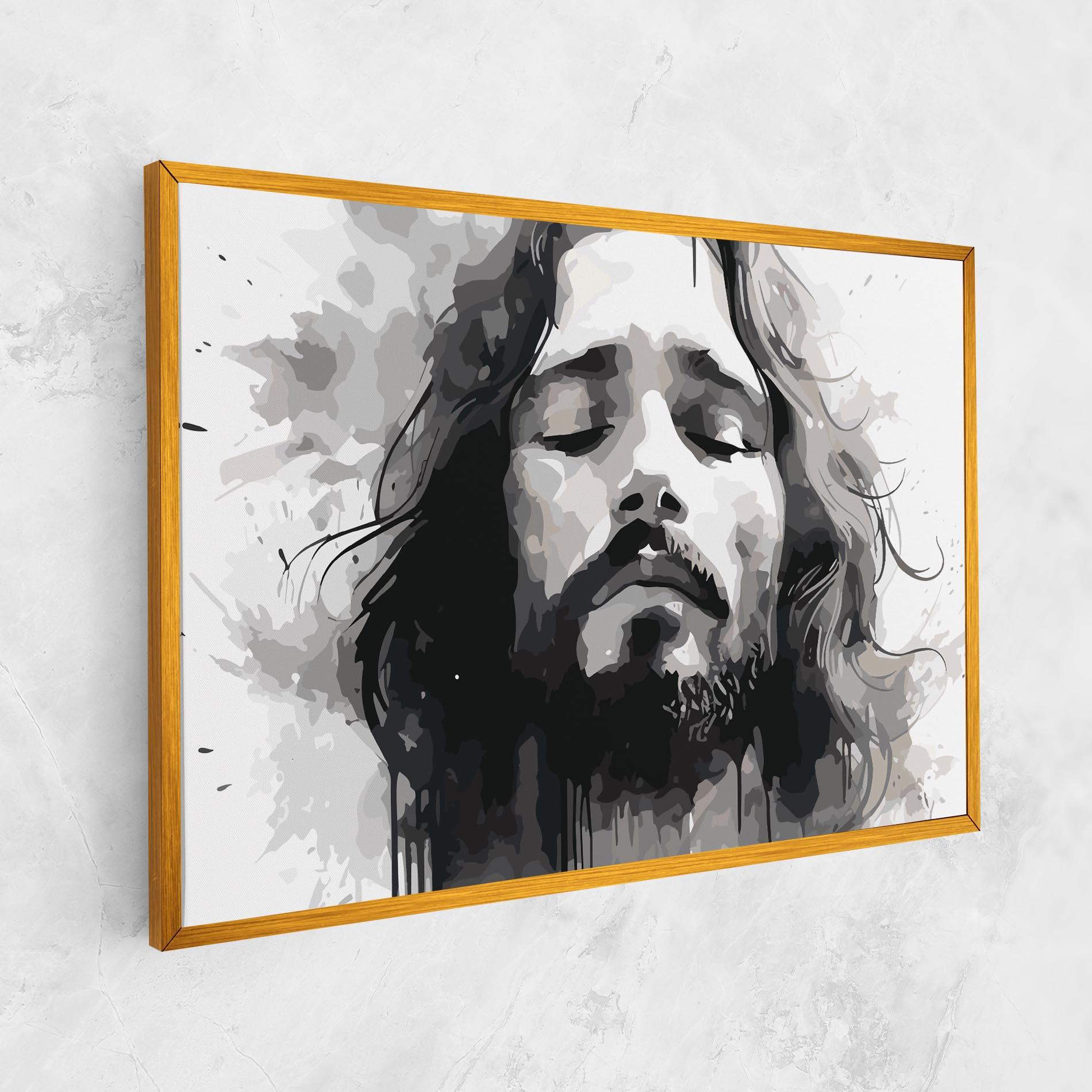 Tablou Canvas Jesus Ink Art mockup 1