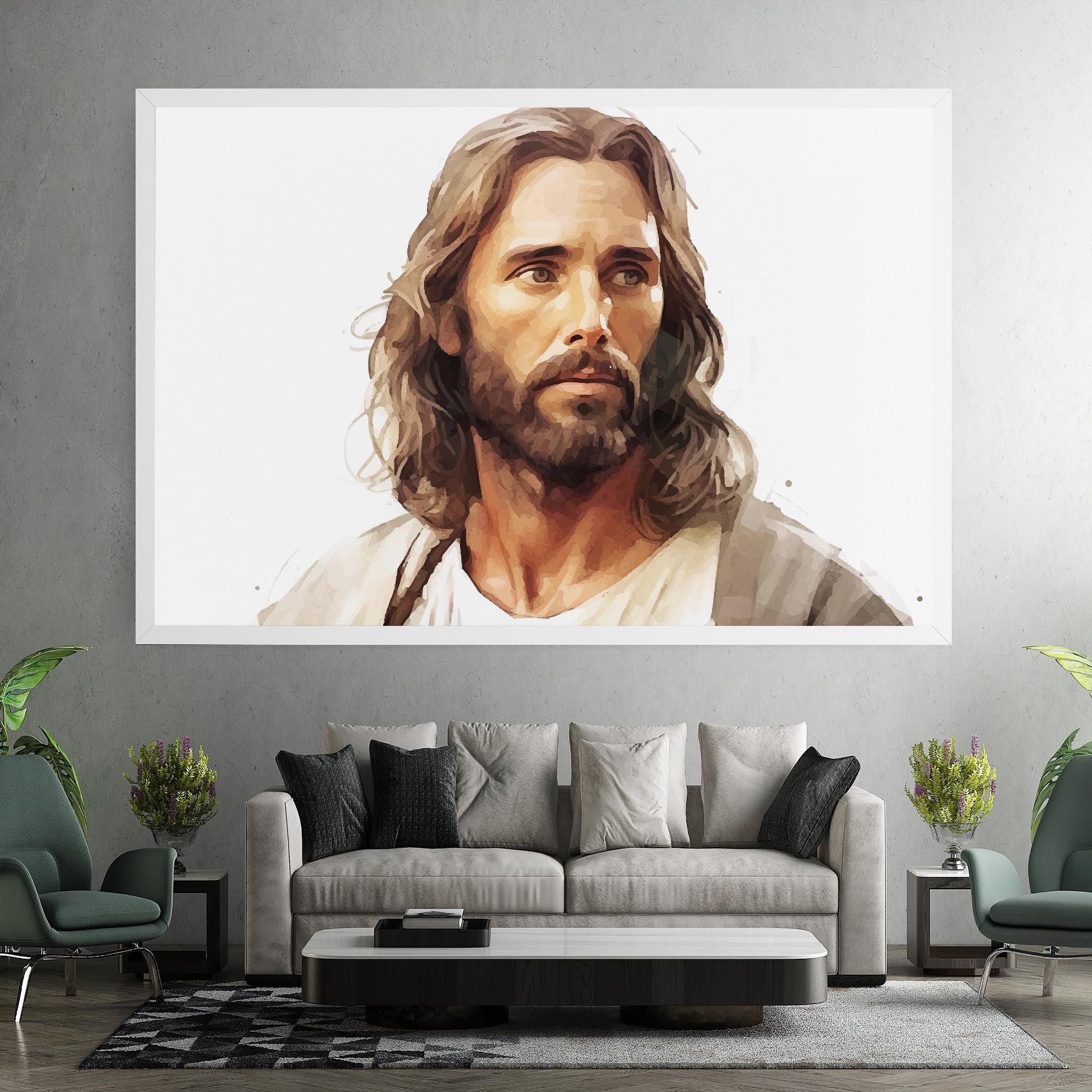 Jesus Long Hair mockup 7