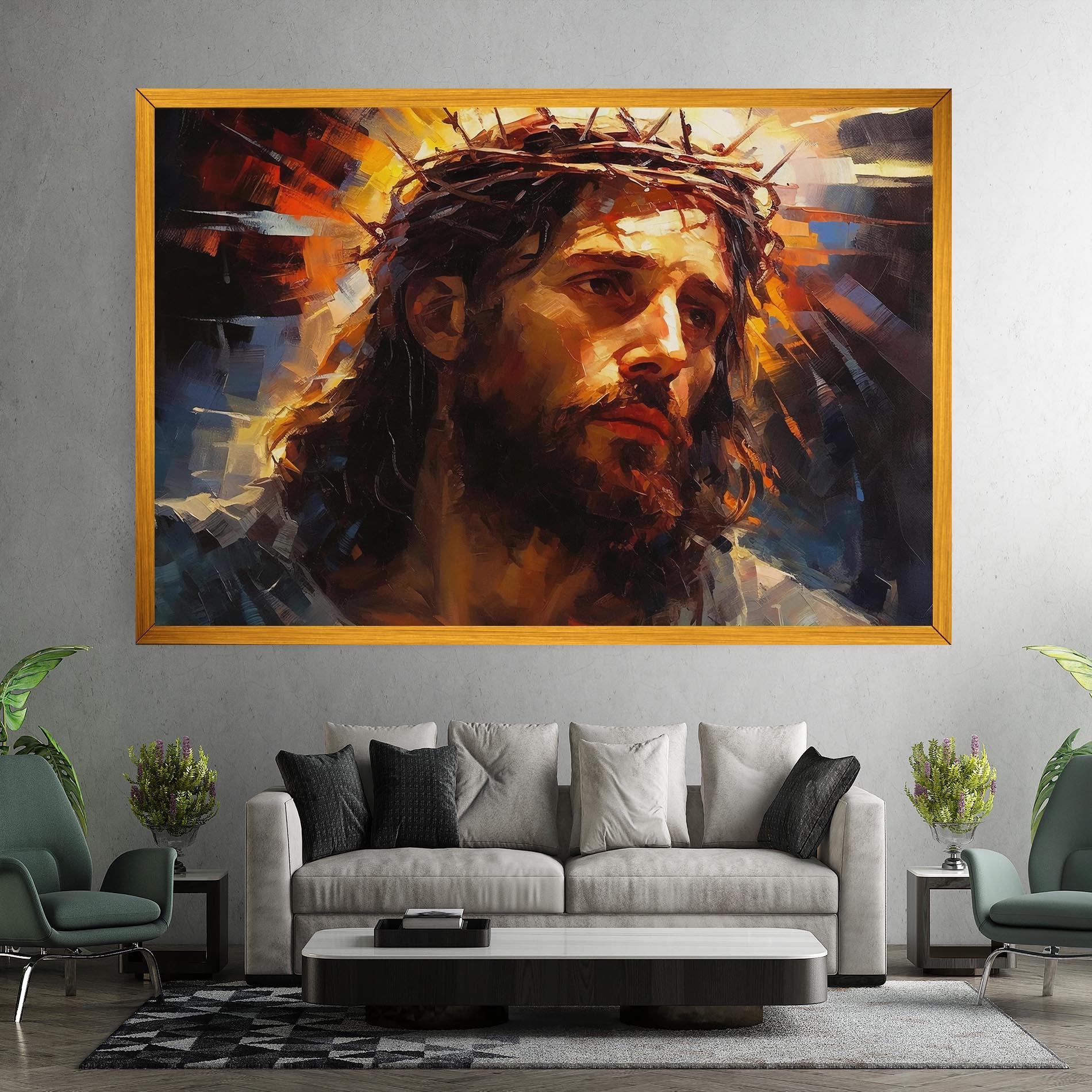 Tablou Canvas Jesus Crown mockup 7
