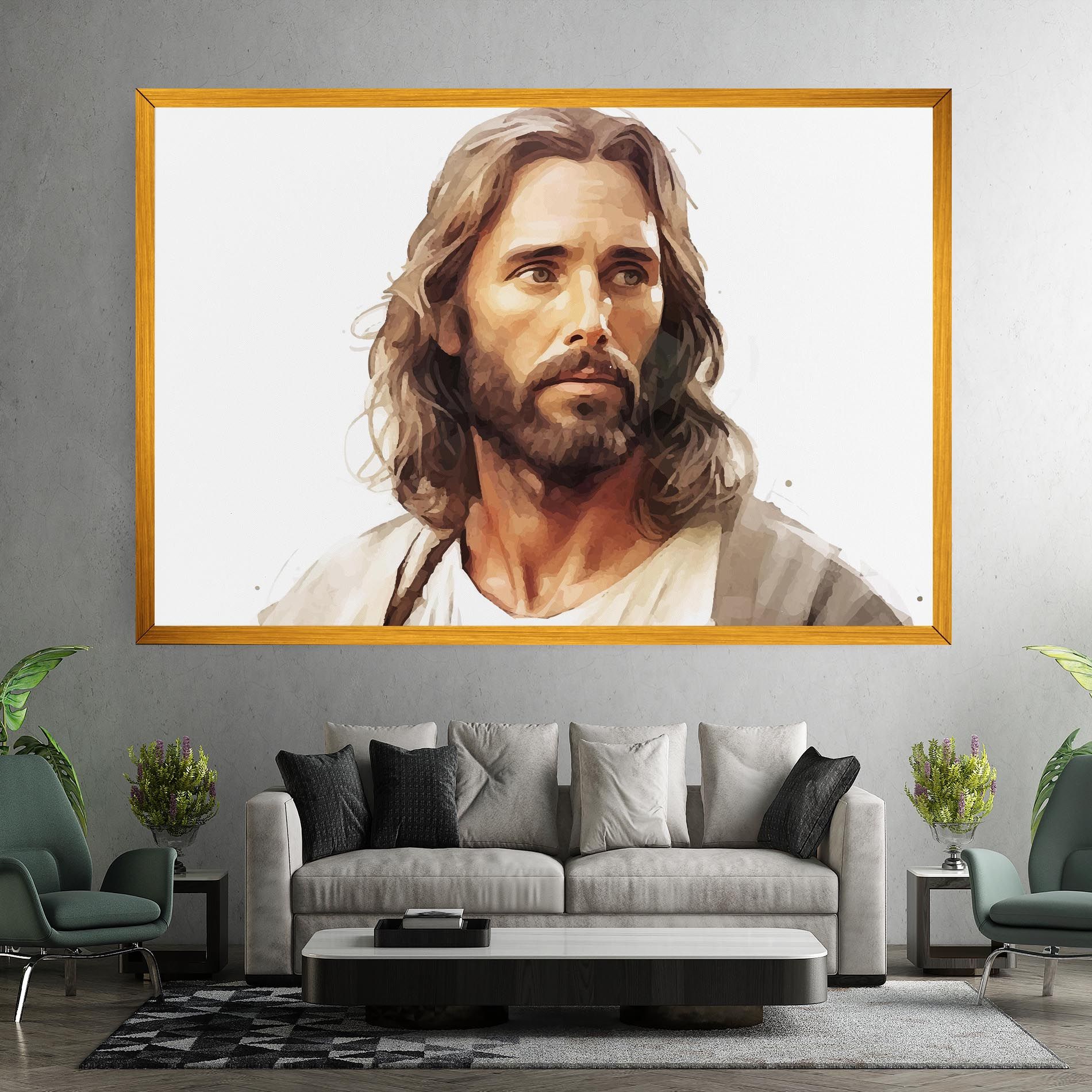 Jesus Long Hair mockup 7