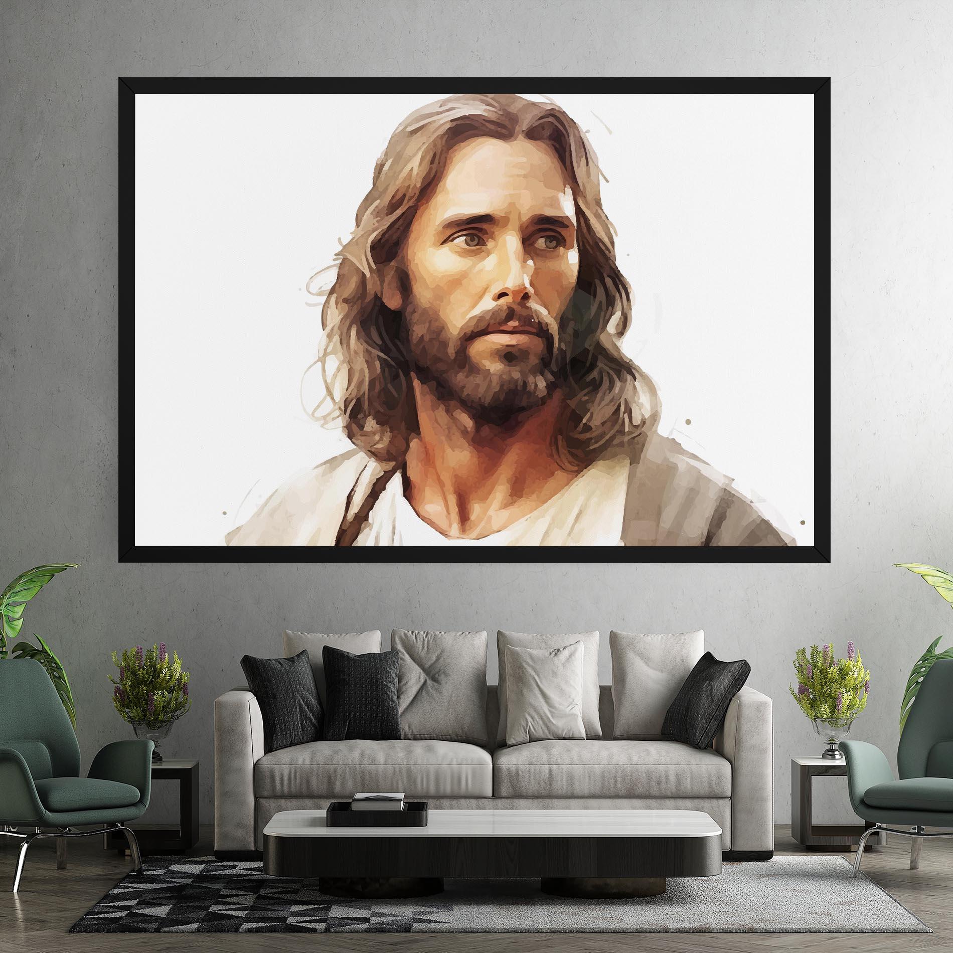 Tablou Canvas Jesus Long Hair mockup 7