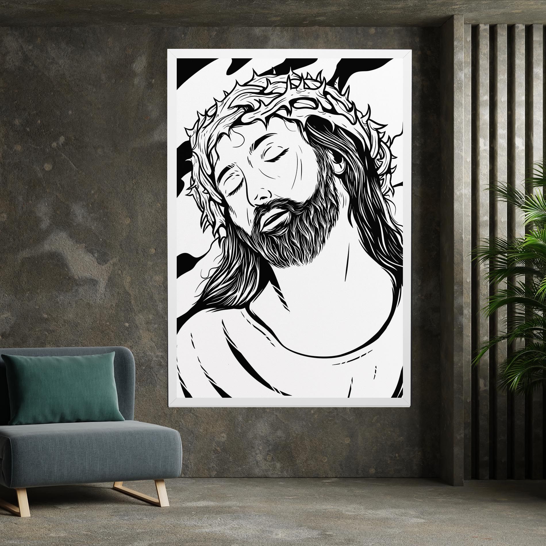 Black White Jesus mockup 7