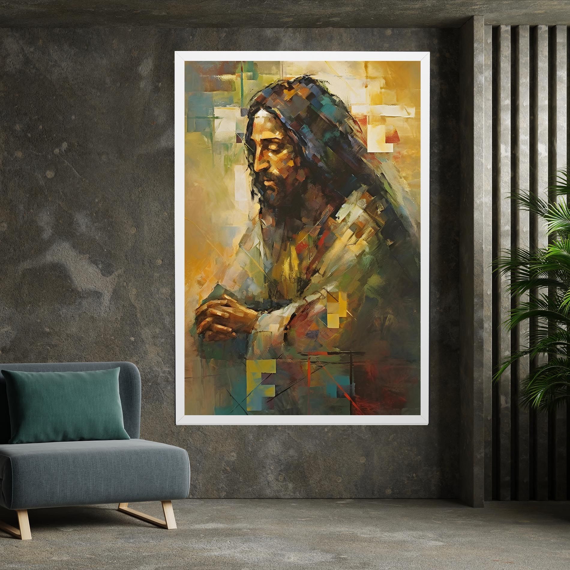 Christ Painting Art mockup 7