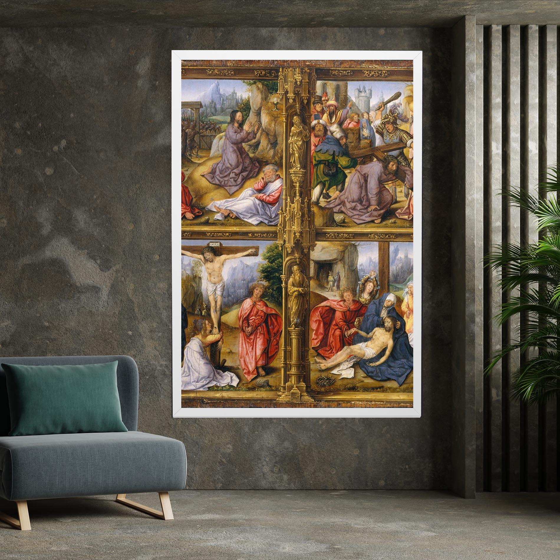 Tablou Canvas Gold Window View mockup 7