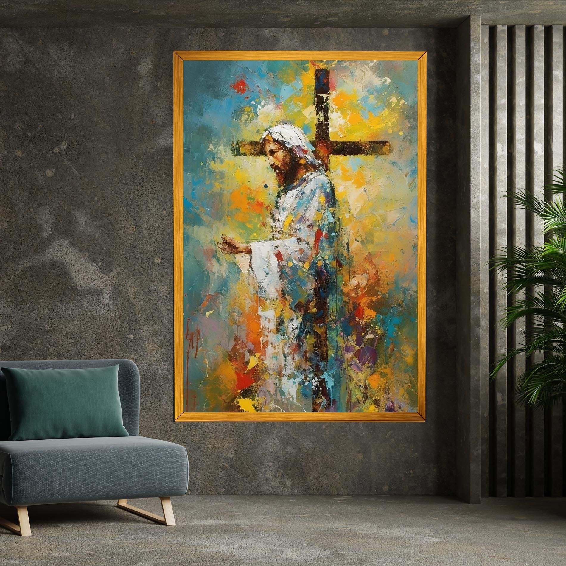 Christ Art Painting mockup 7