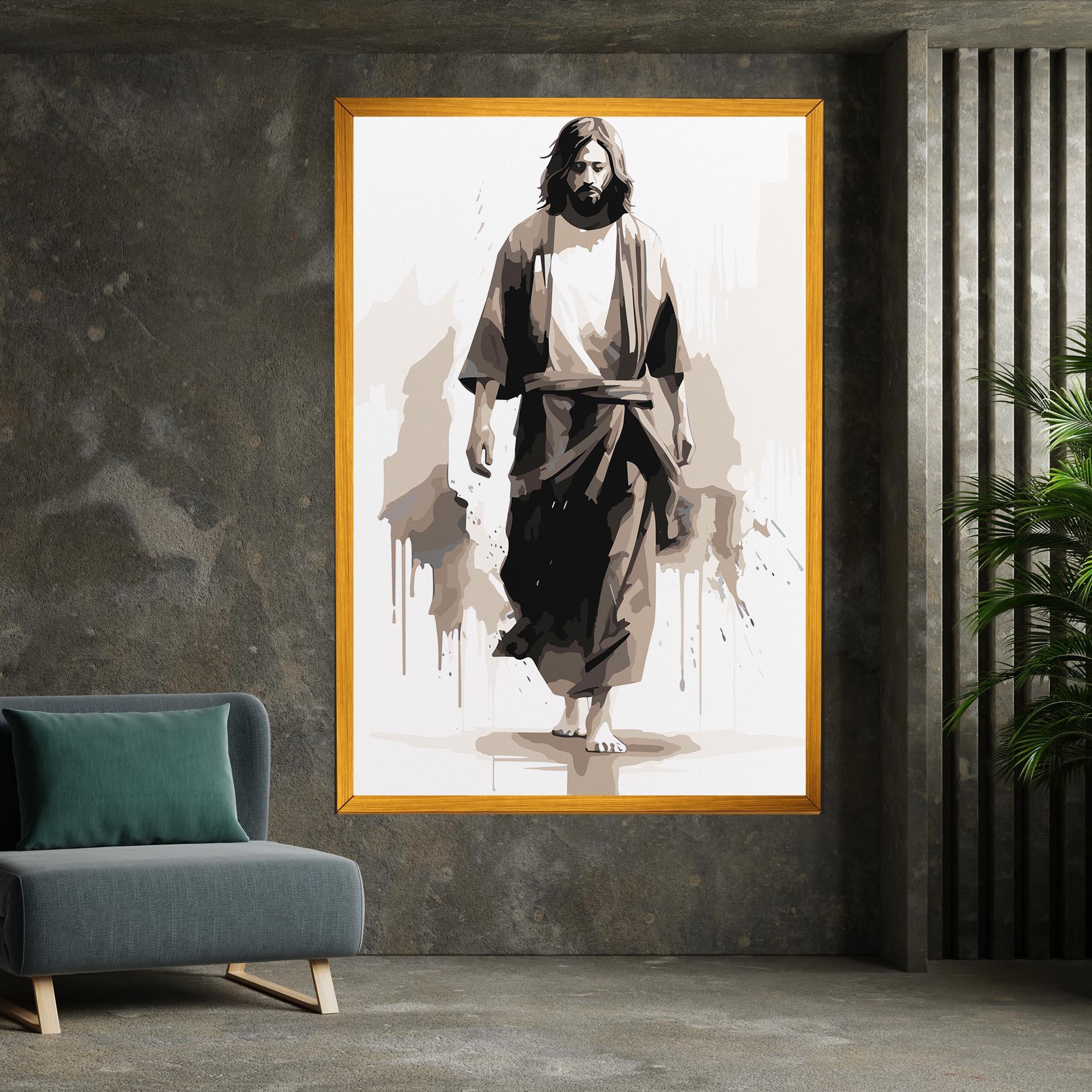 Tablou Canvas Cream Art Jesus mockup 7