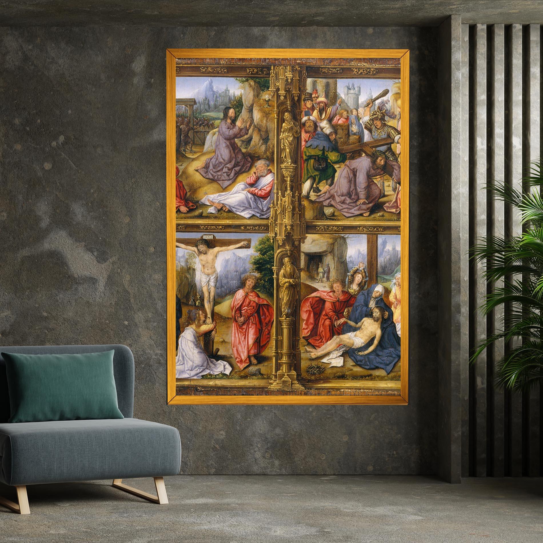 Tablou Canvas Gold Window View mockup 7