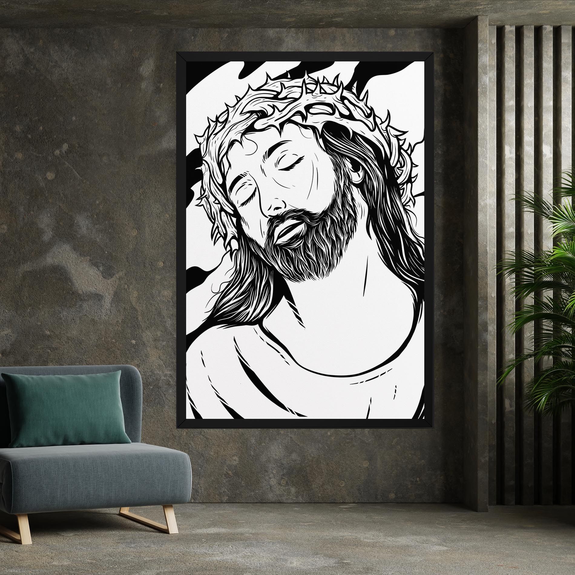 Black White Jesus mockup 7