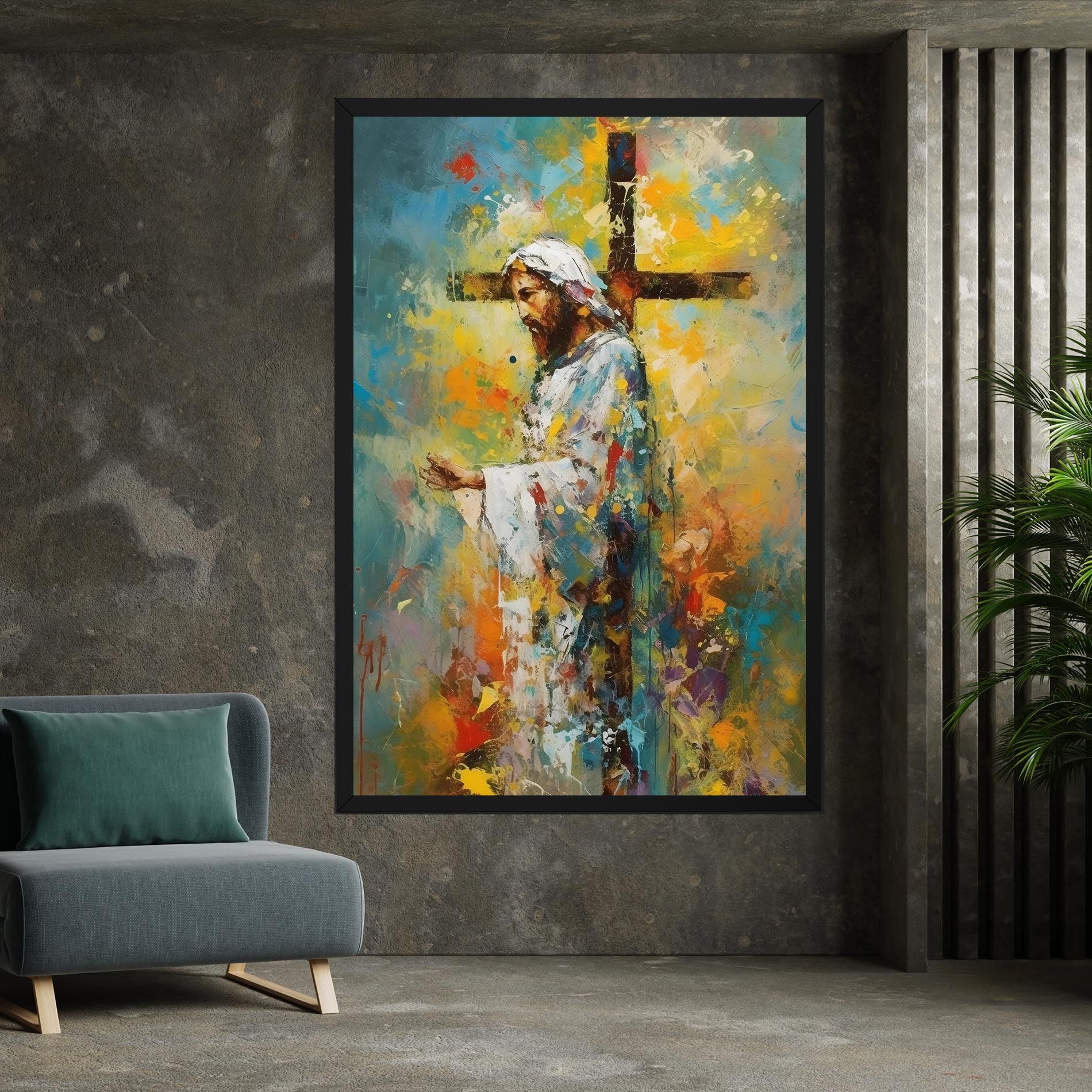 Christ Art Painting mockup 7