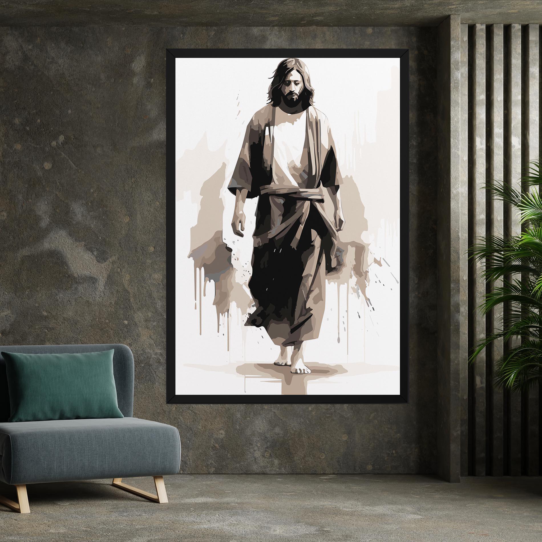 Tablou Canvas Cream Art Jesus mockup 7