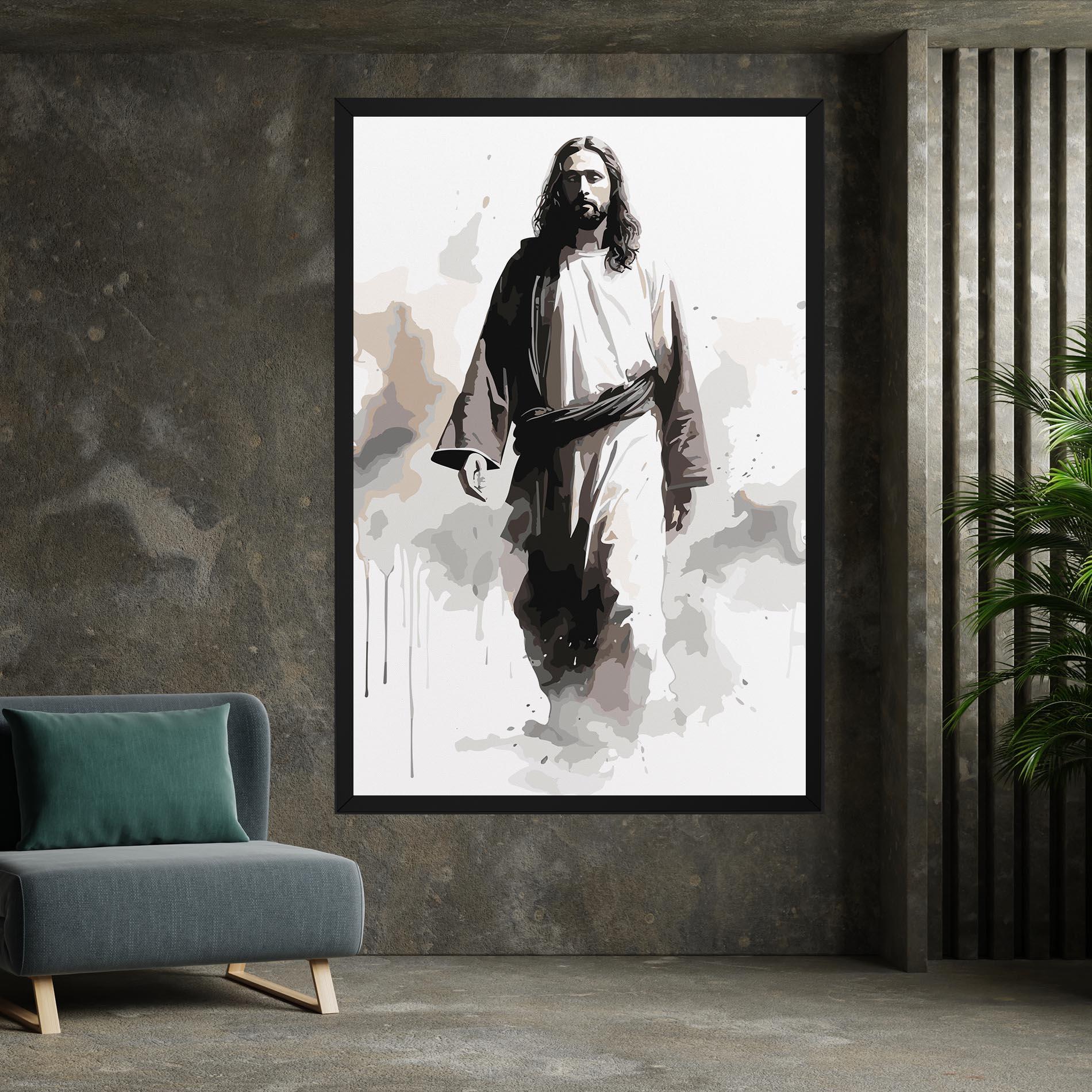Tablou Canvas Watercolor Jesus mockup 7