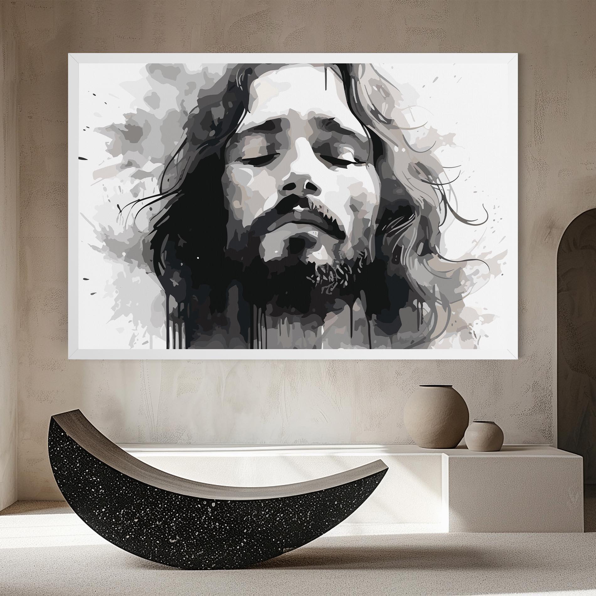 Tablou Canvas Jesus Ink Art mockup 8