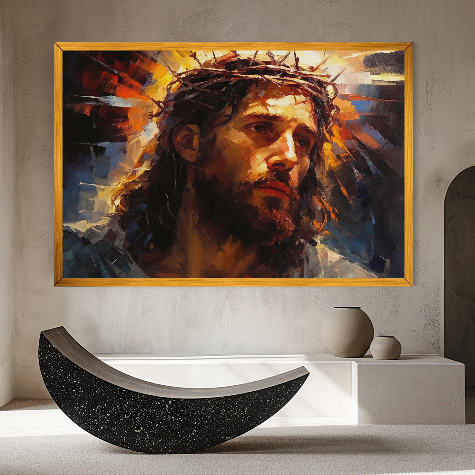 Tablou Canvas Jesus Crown mockup 8