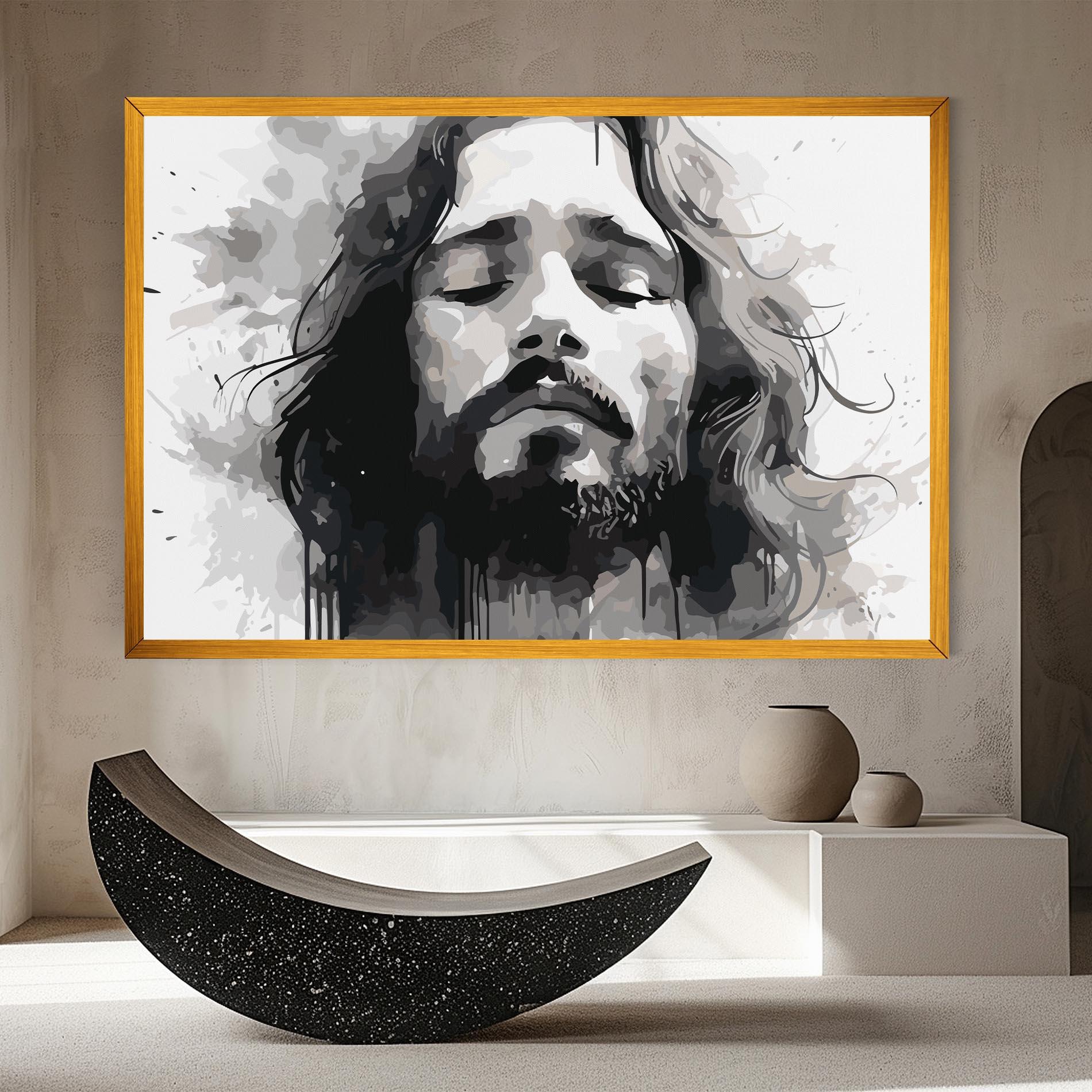Tablou Canvas Jesus Ink Art mockup 8