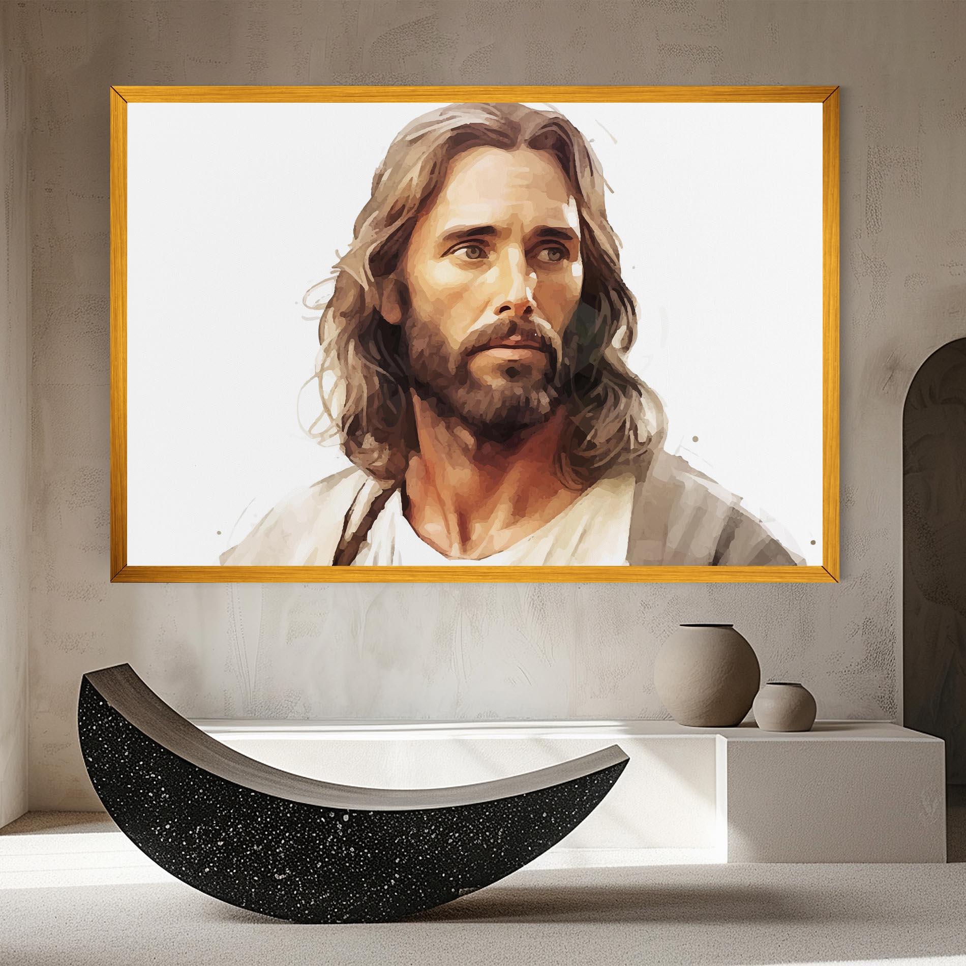 Tablou Canvas Jesus Long Hair mockup 8