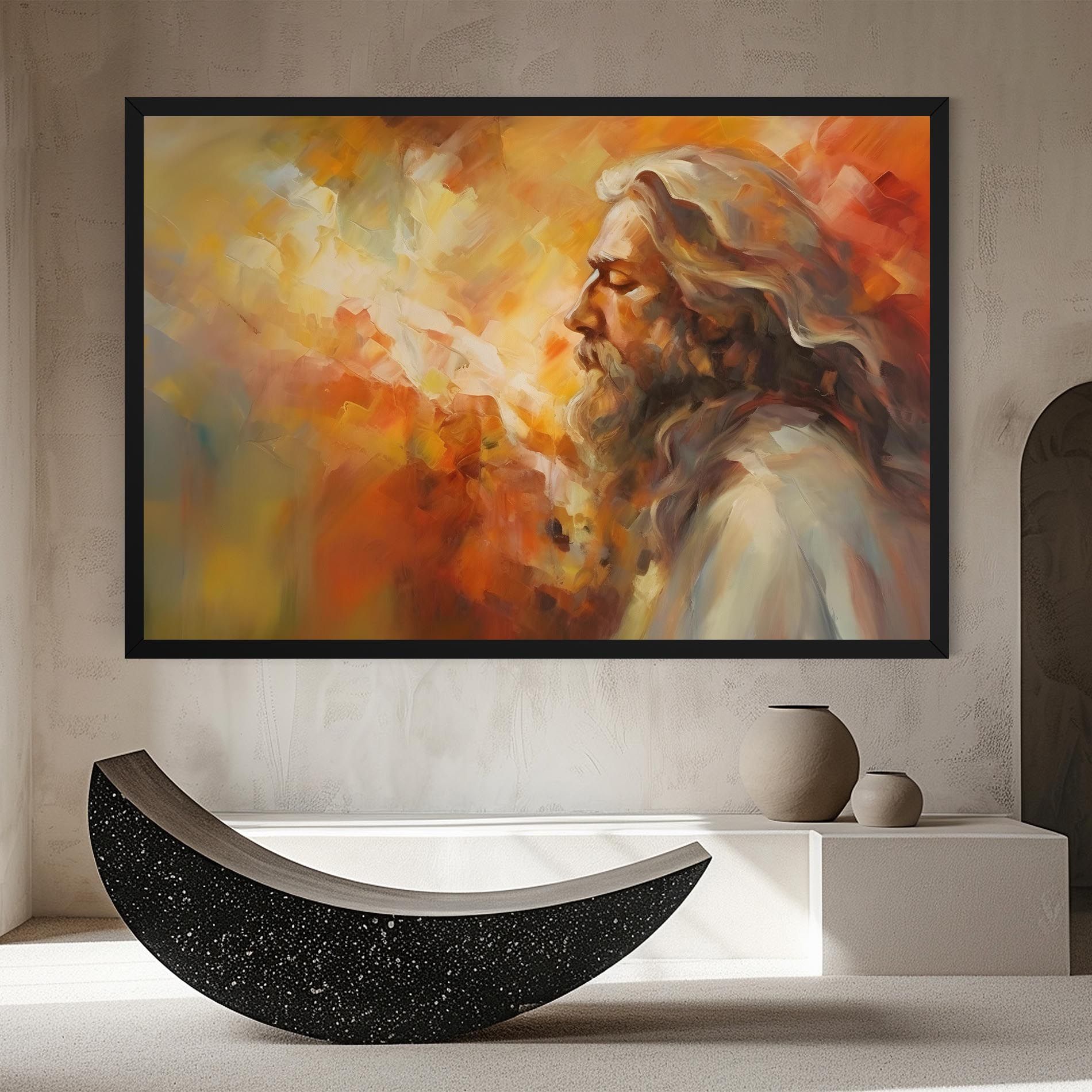 Christ Oil Painting mockup 8
