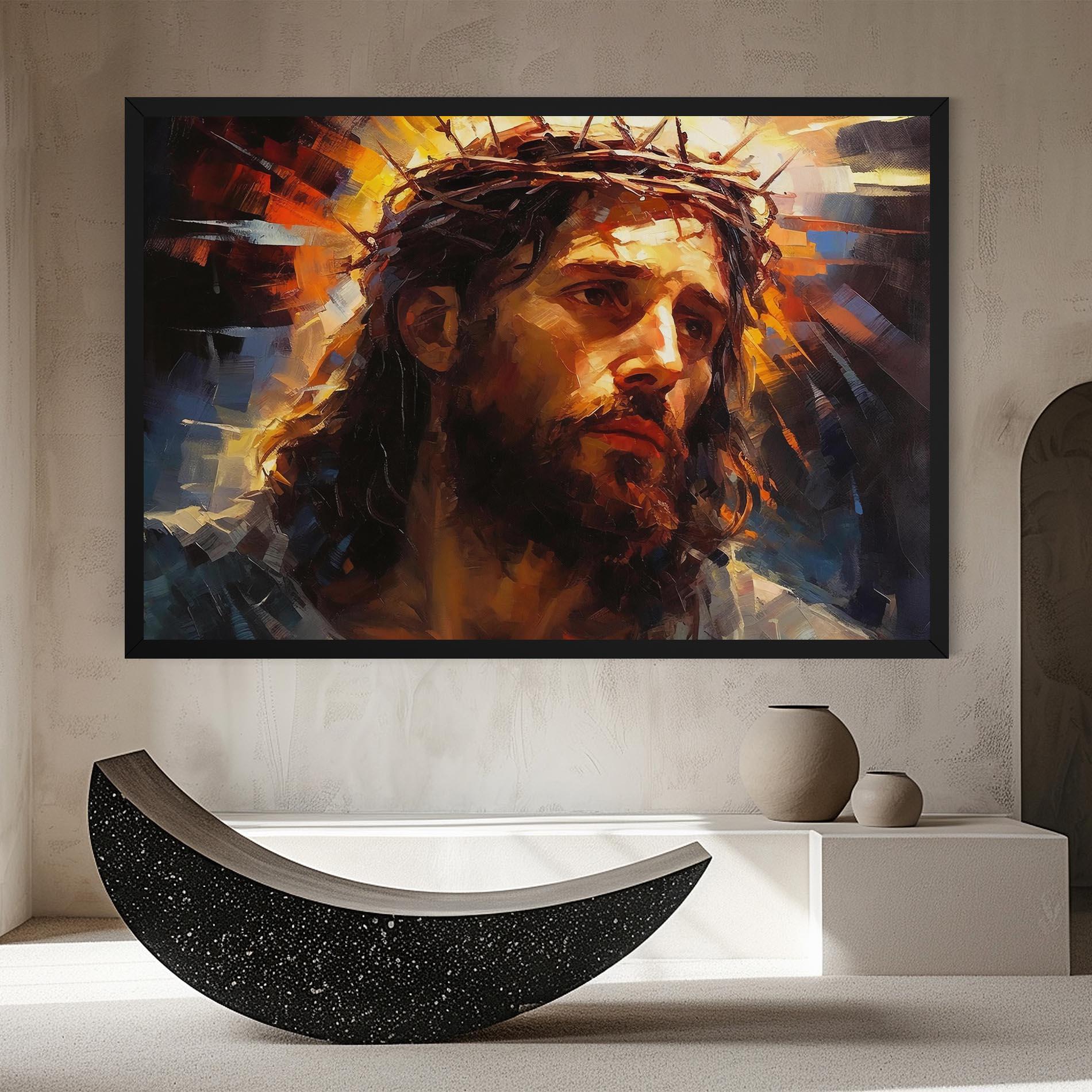 Tablou Canvas Jesus Crown mockup 8