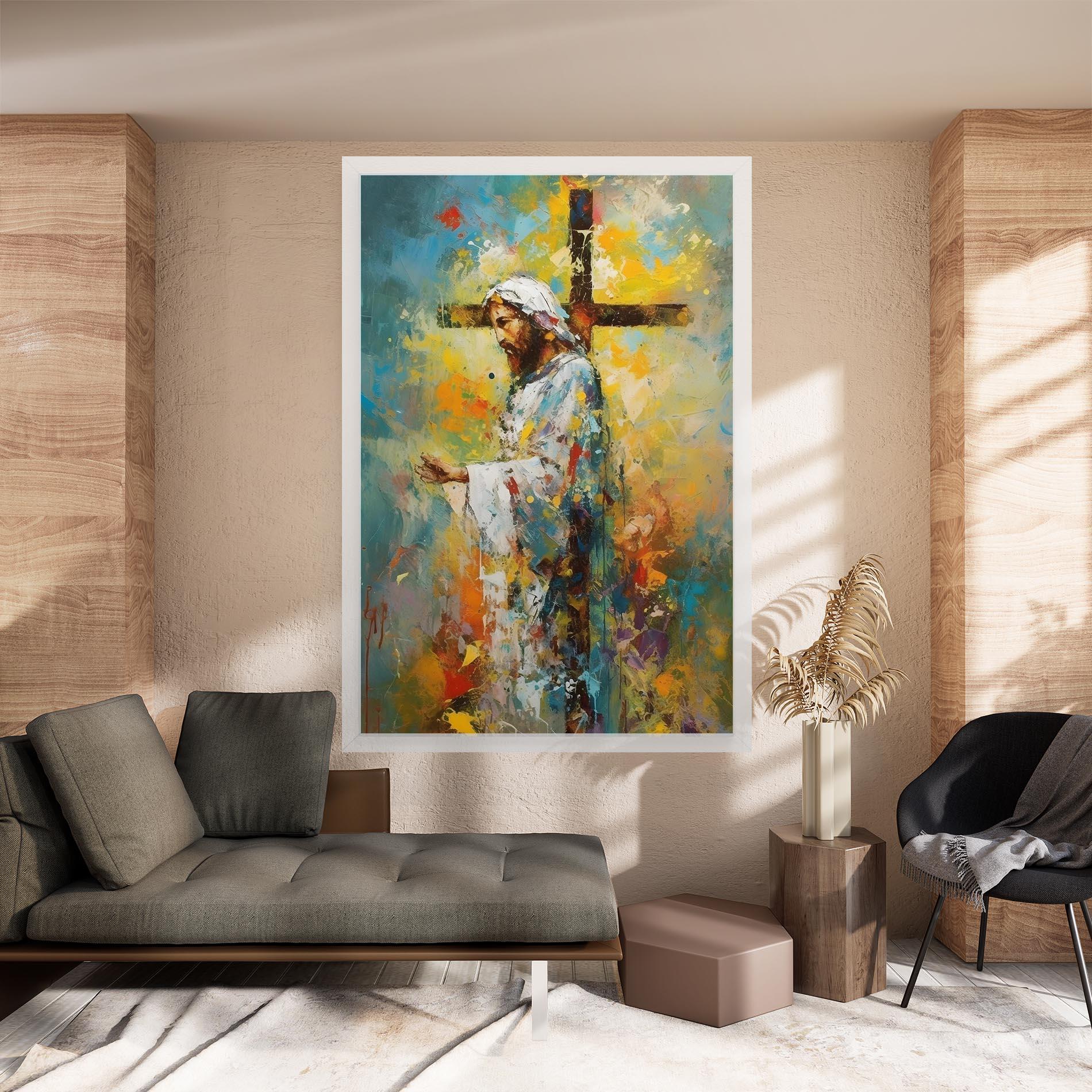 Tablou Canvas Christ Art Painting mockup 8