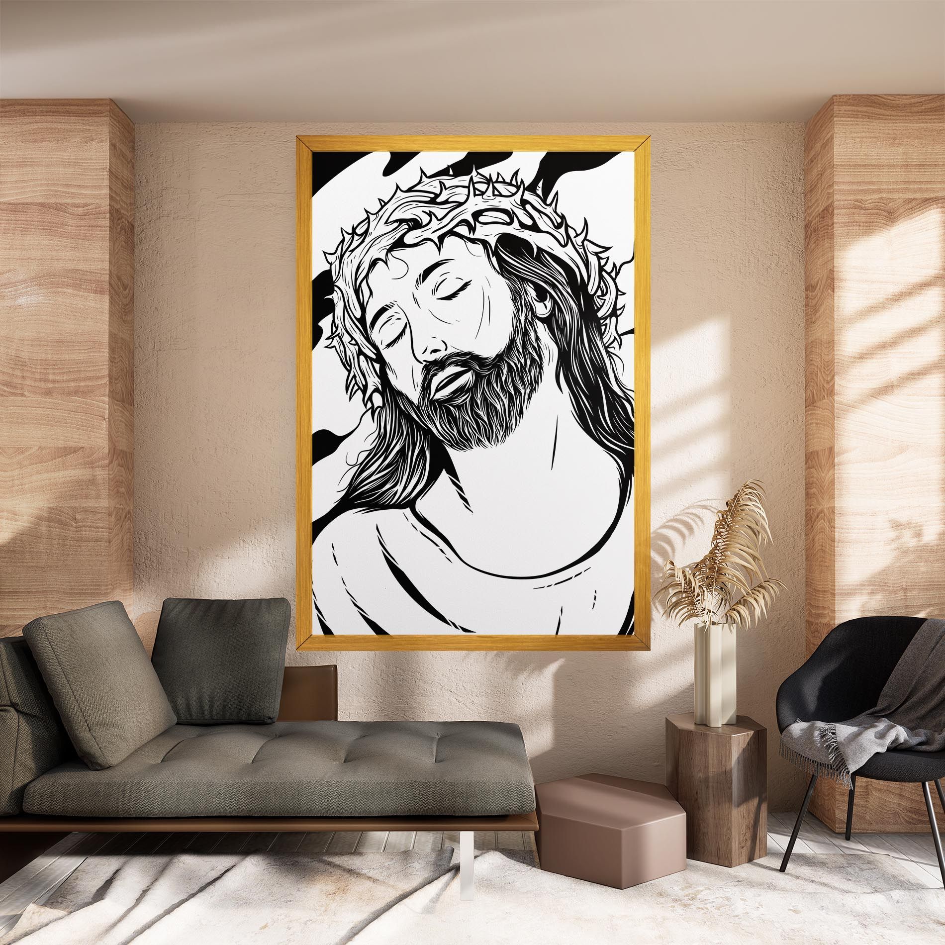 Black White Jesus mockup 8