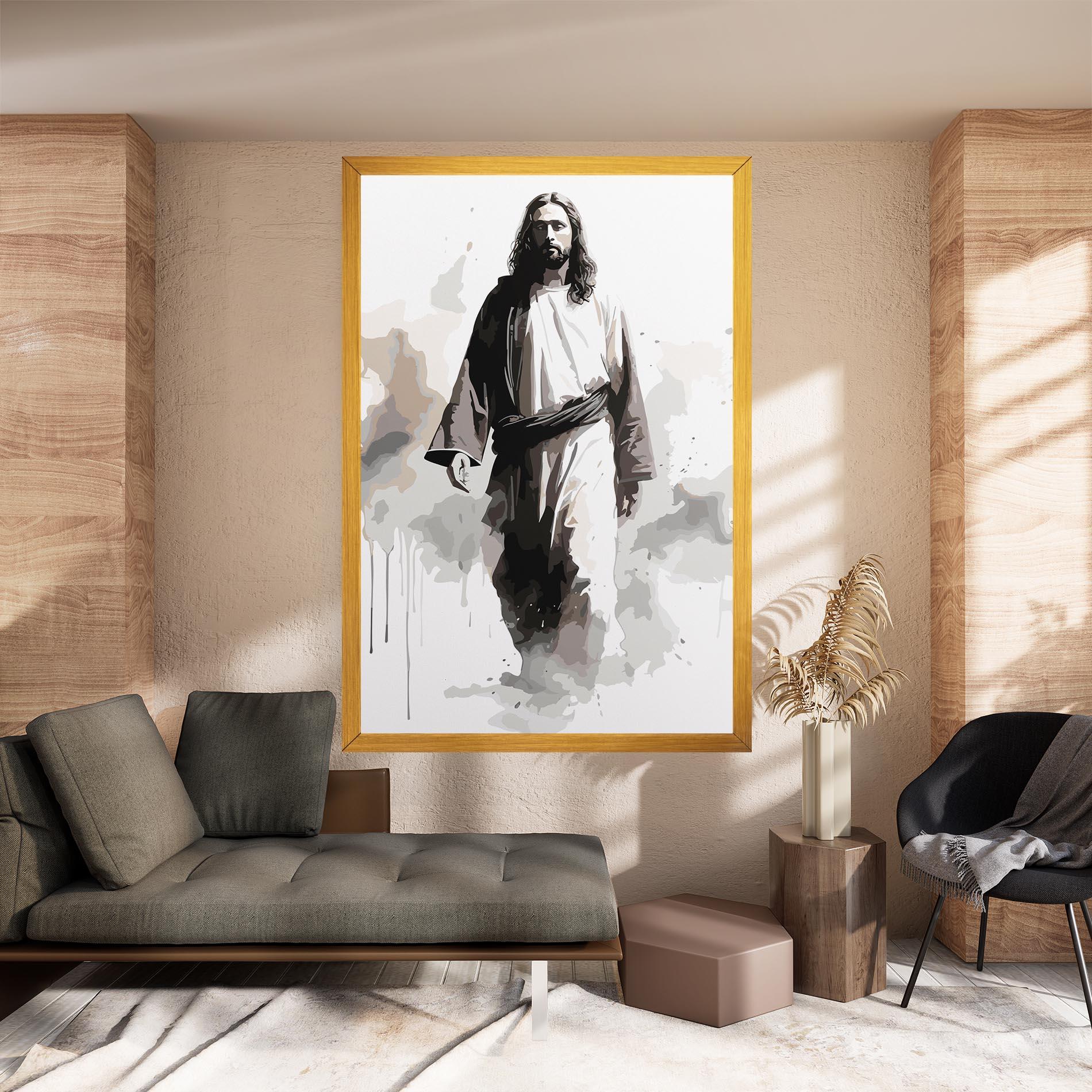 Tablou Canvas Watercolor Jesus mockup 8