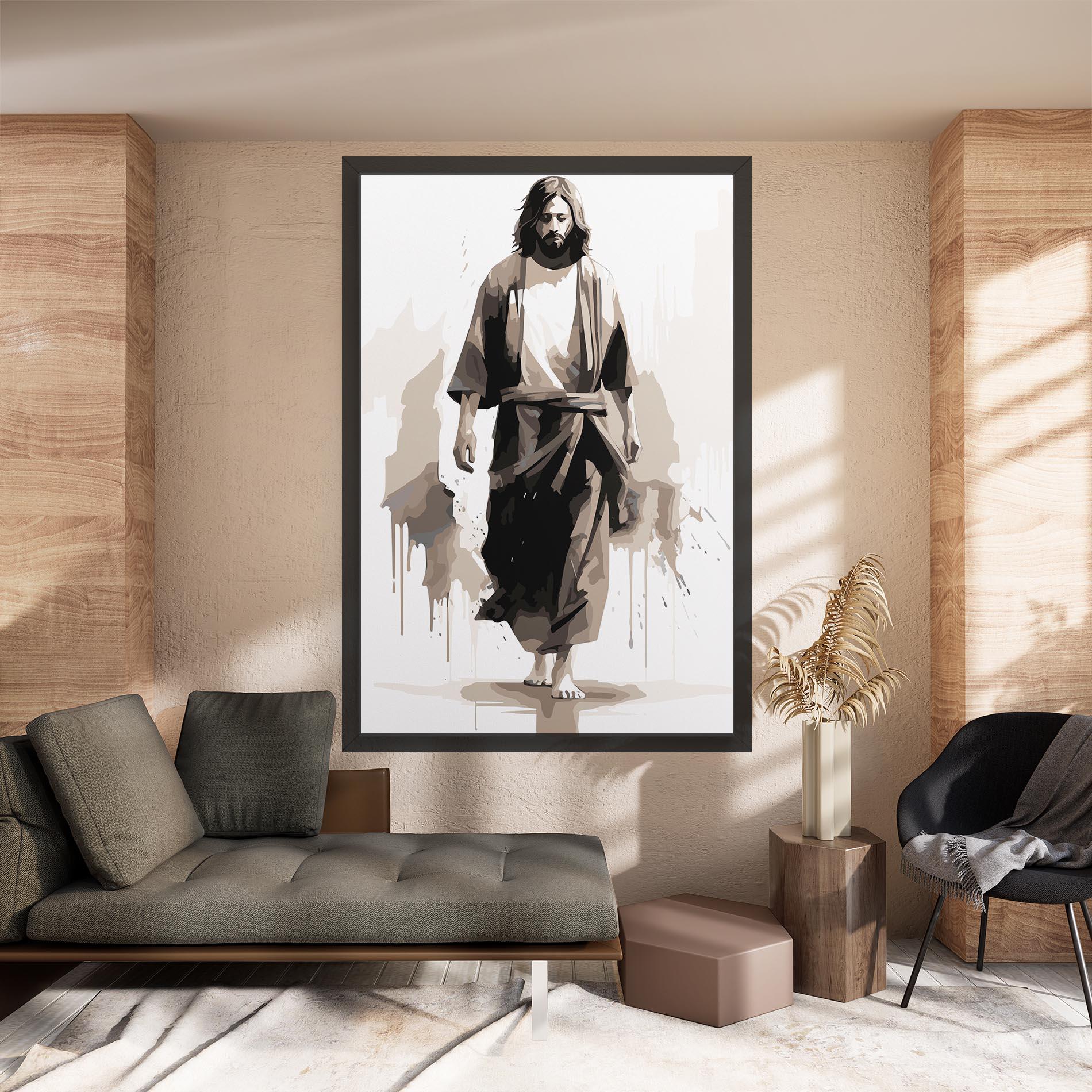 Tablou Canvas Cream Art Jesus mockup 8
